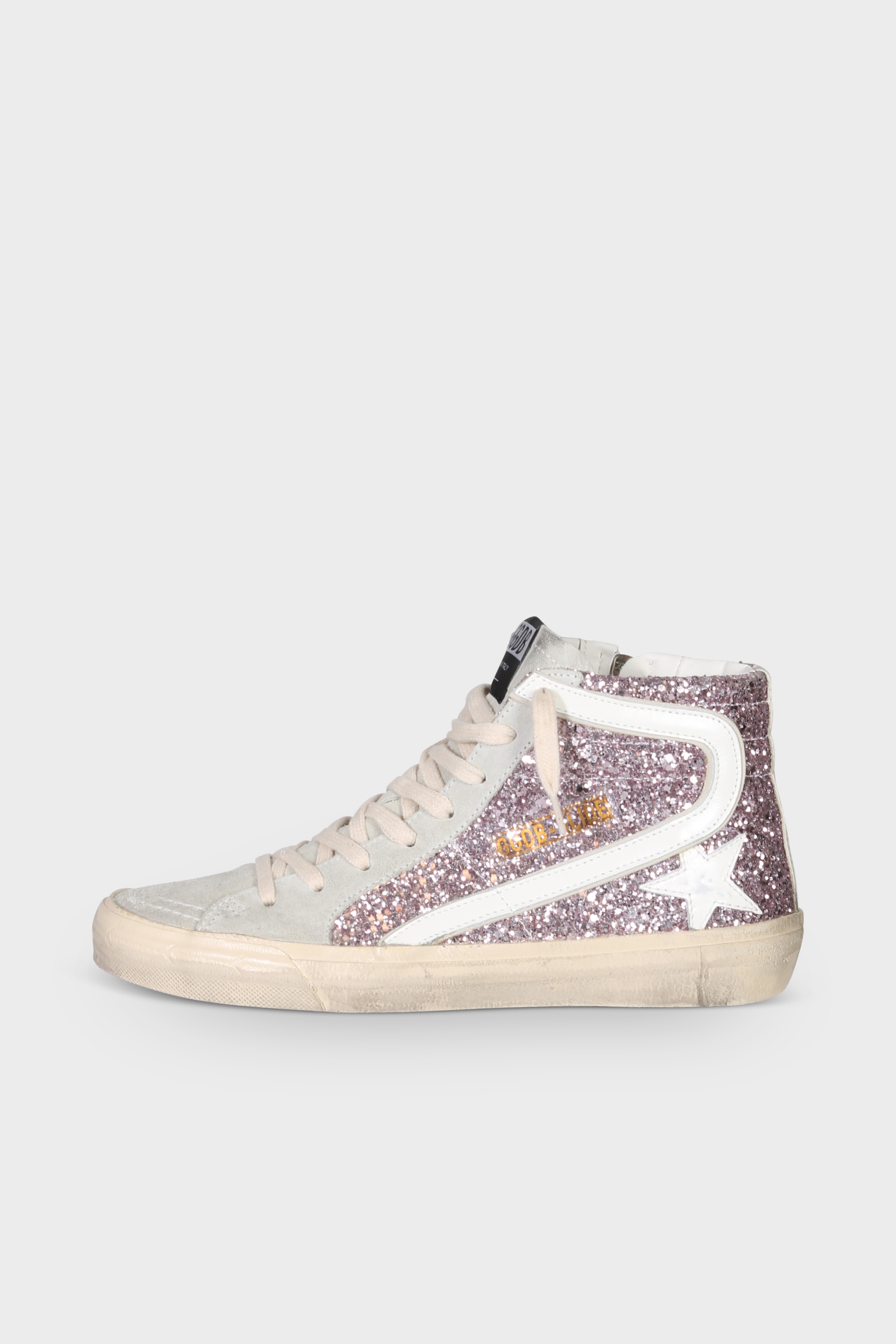 GOLDEN GOOSE Slide Glitter in Light Pink