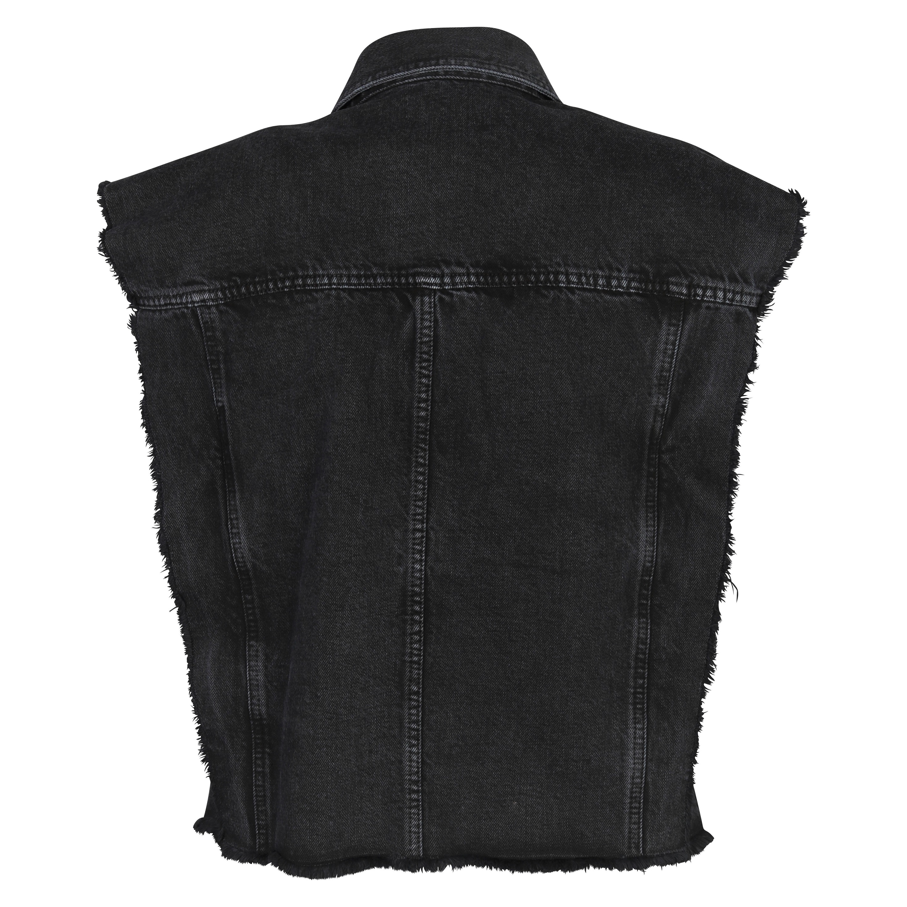 Isabel Marant Étoile Denim Vest Tyra in Faded Black M