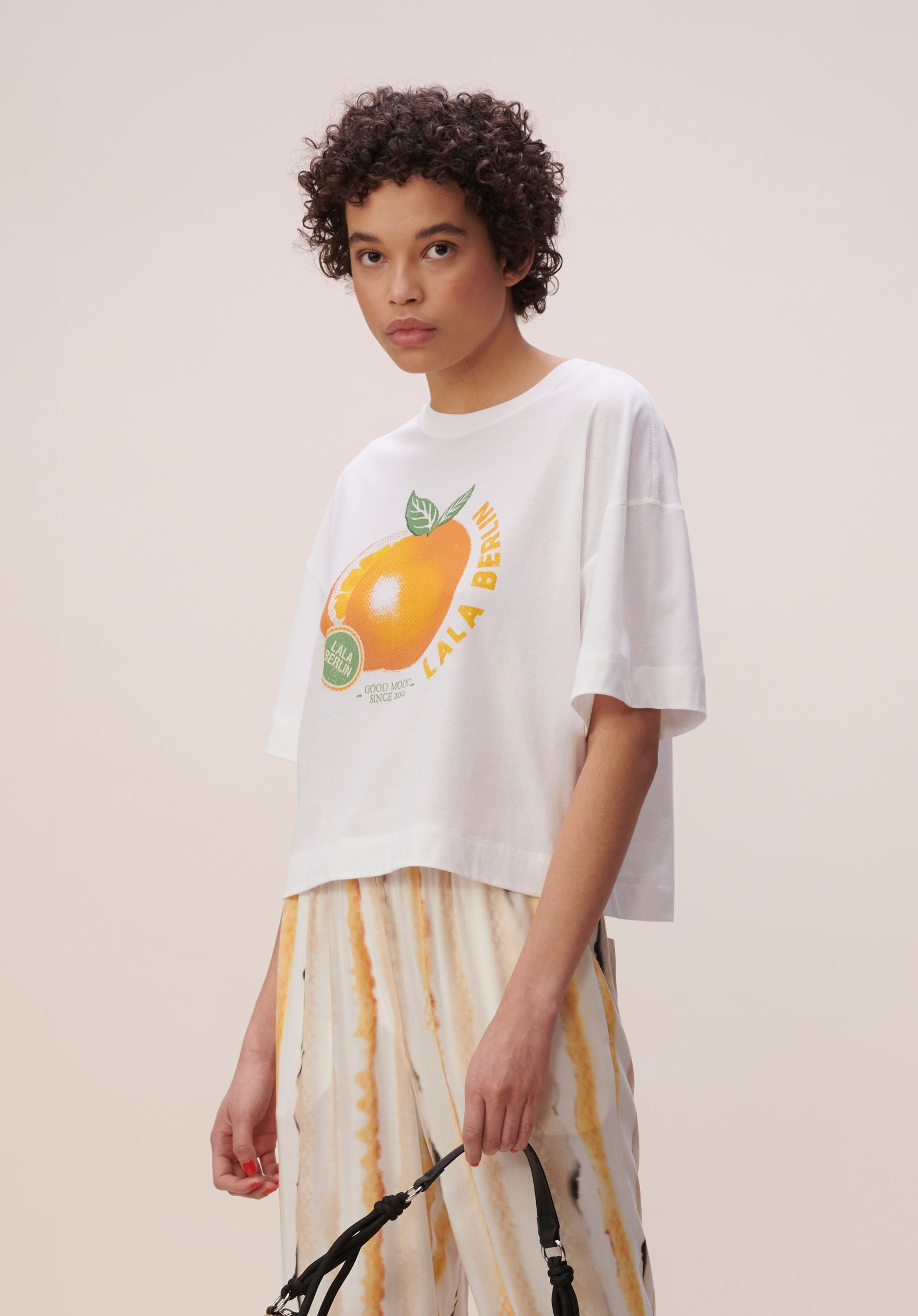 Lala Berlin T-Shirt Crea in White