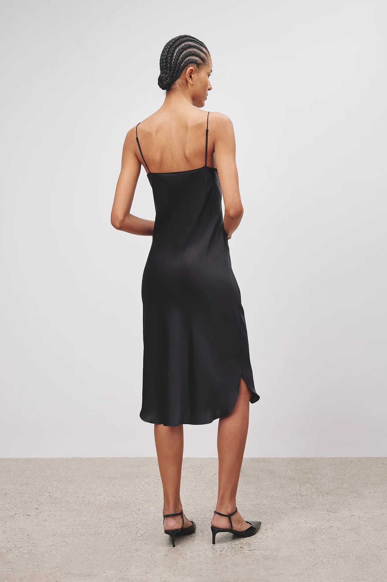 Nili Lotan Short Cami Silk Dress in Black