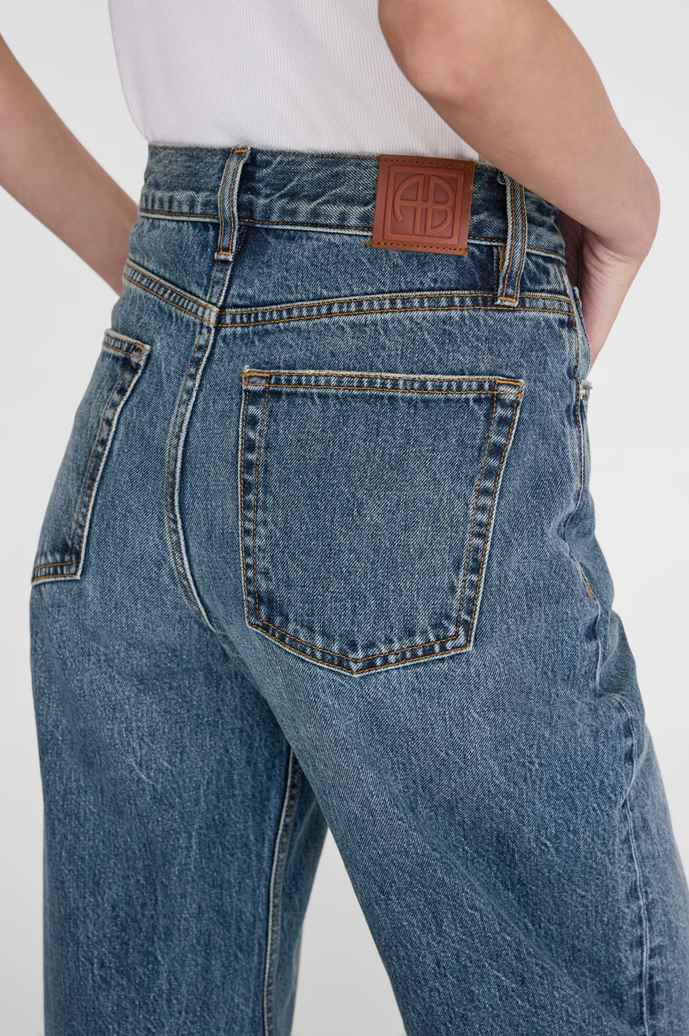 ANINE BING Brie Jeans in Cabana Blue
