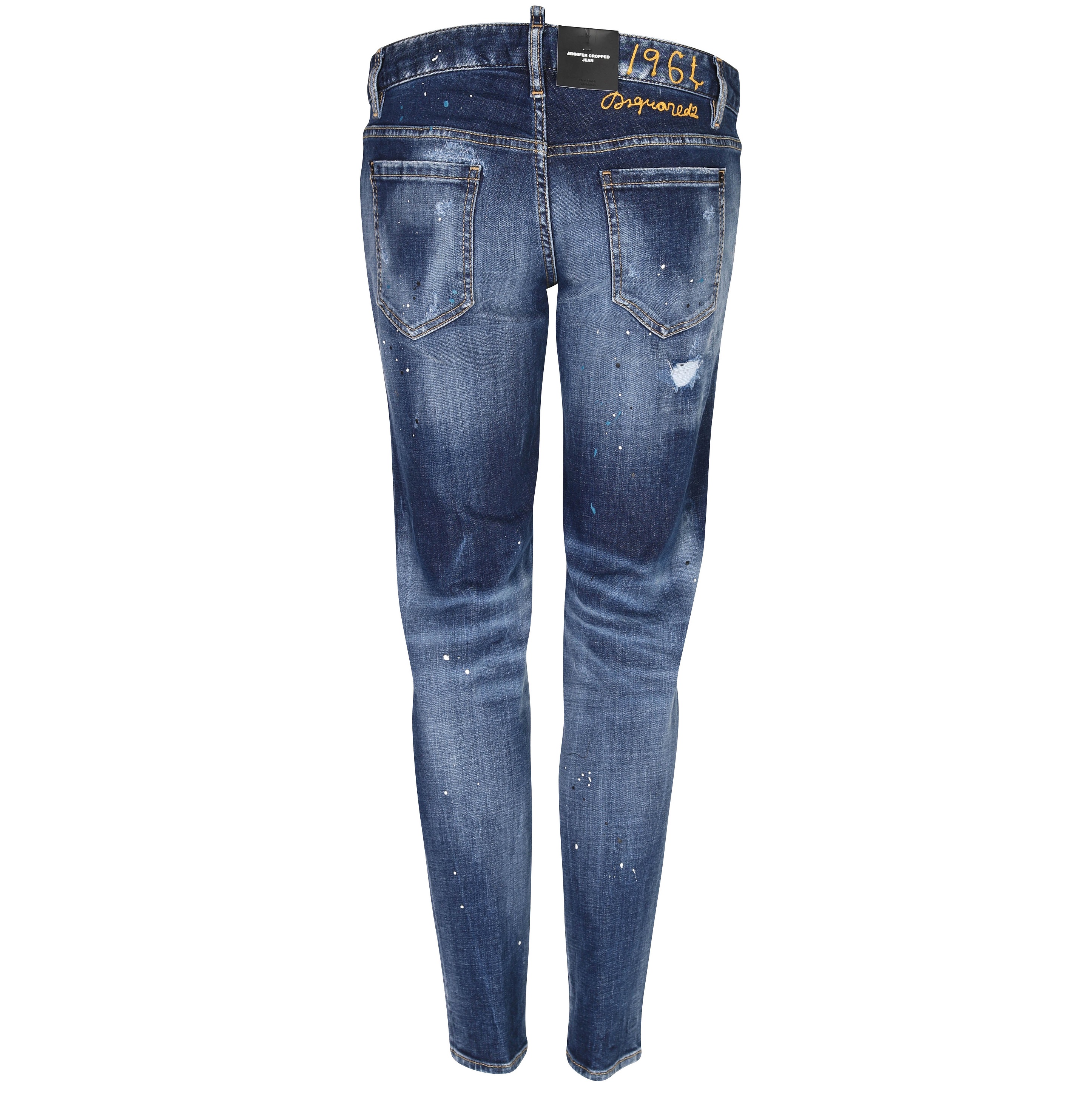 DSQUARED2 Jennifer Cropped Jeans in Washed Blue