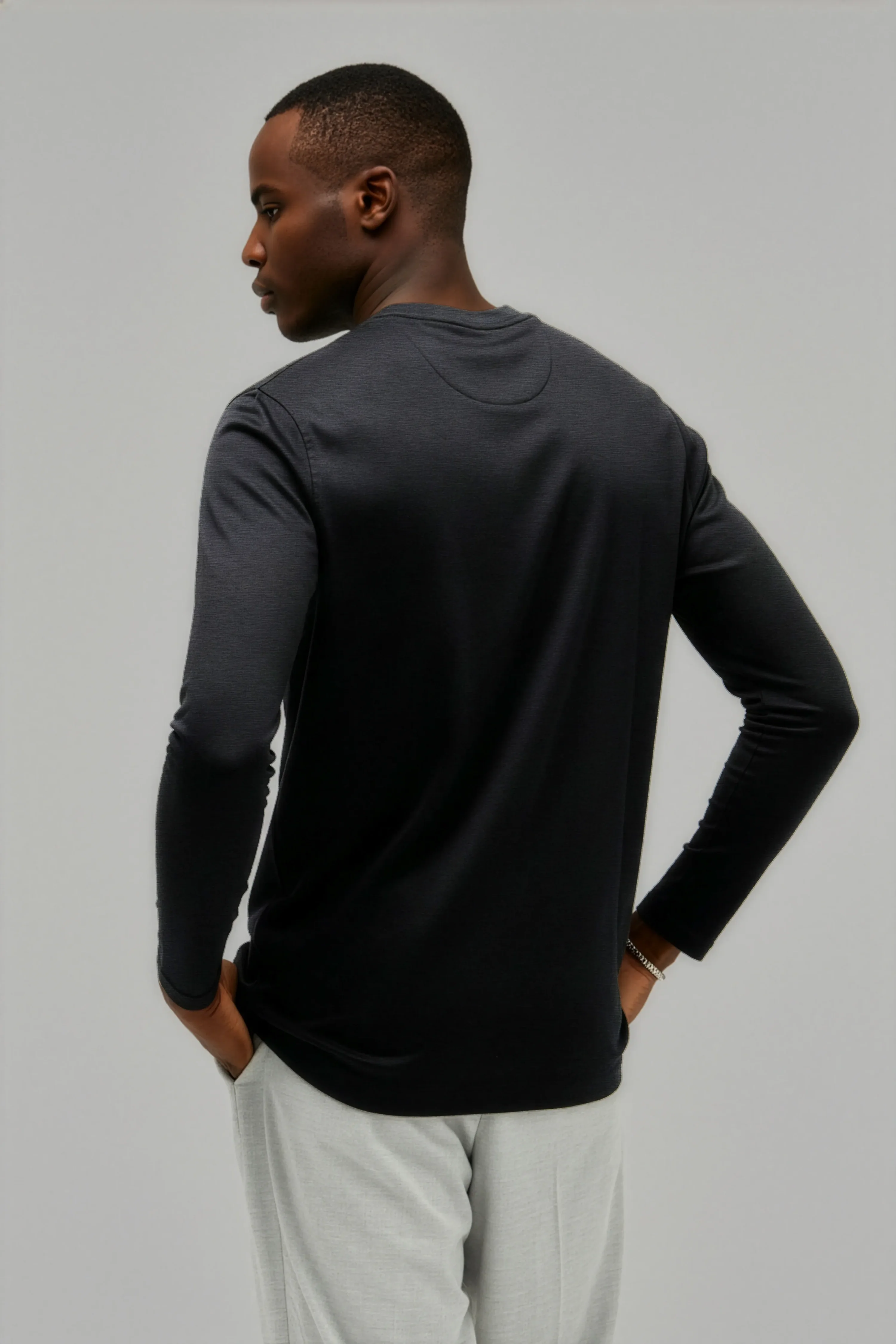 3RD MAY Luxe Wool Longsleeve in Black 3XL