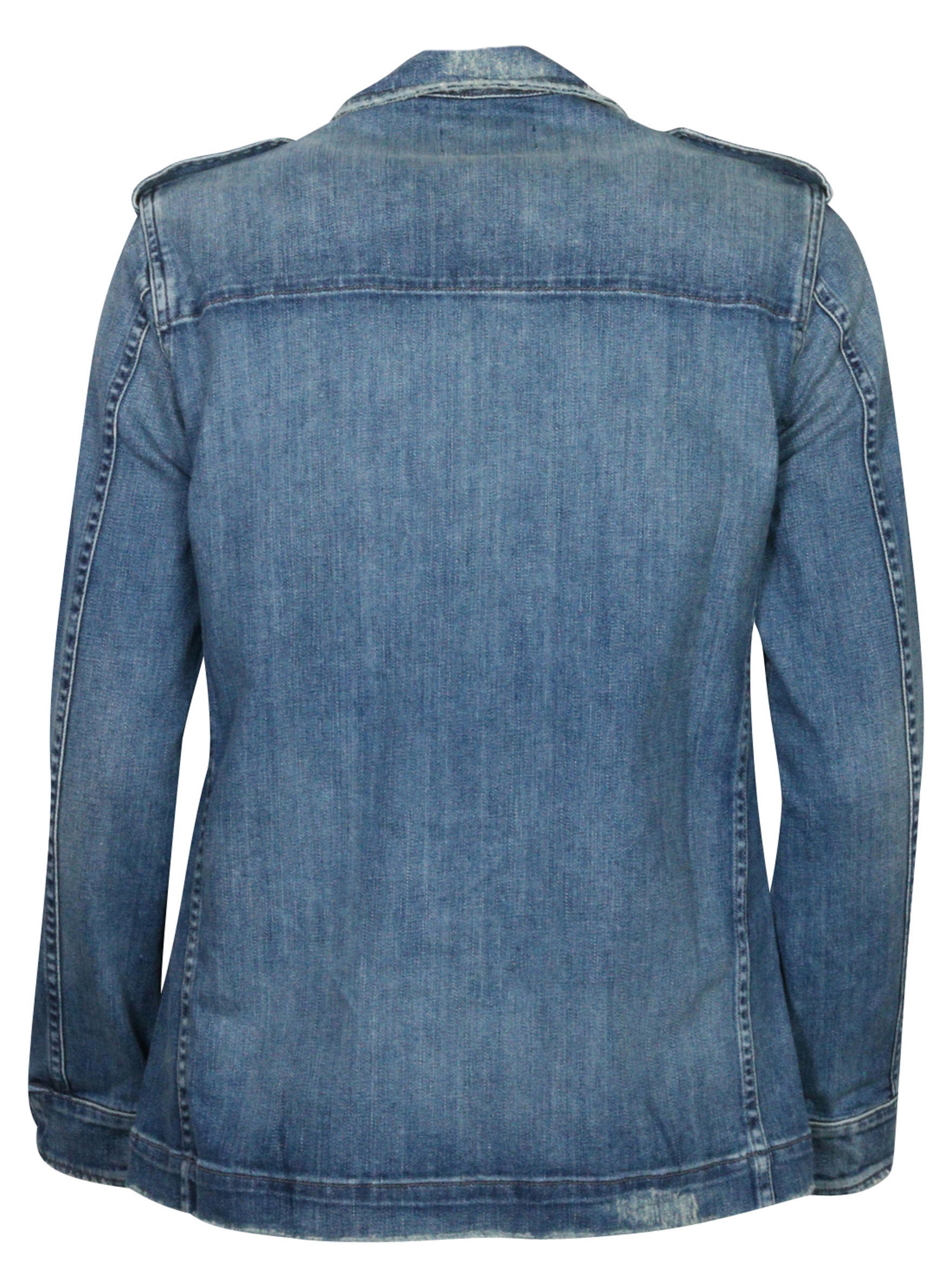 Nili Lotan Denim Wren Jacket Blue Washed Tribeca L