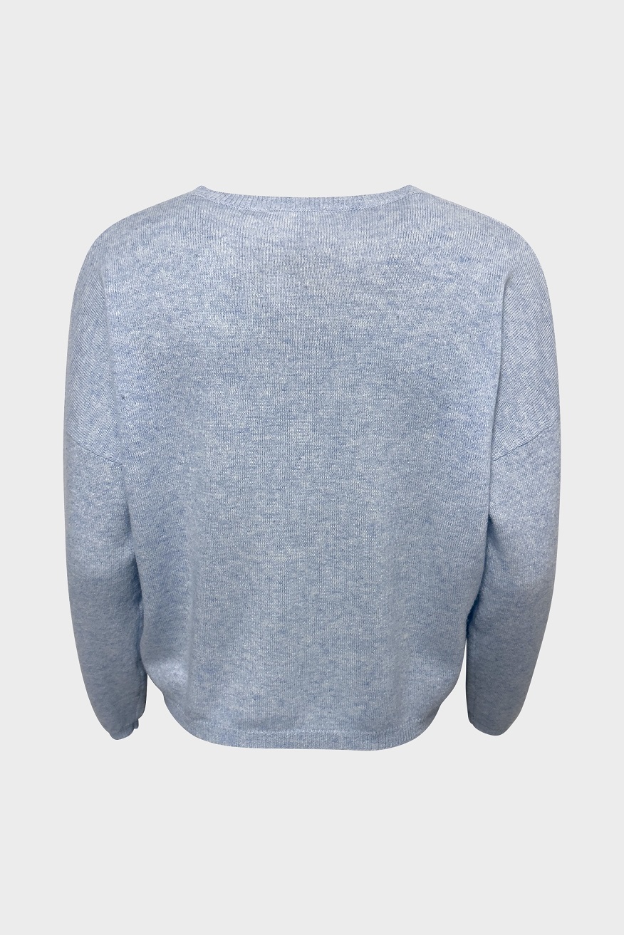 ABSOLUT CASHMERE Round Sweater in Icy Blue