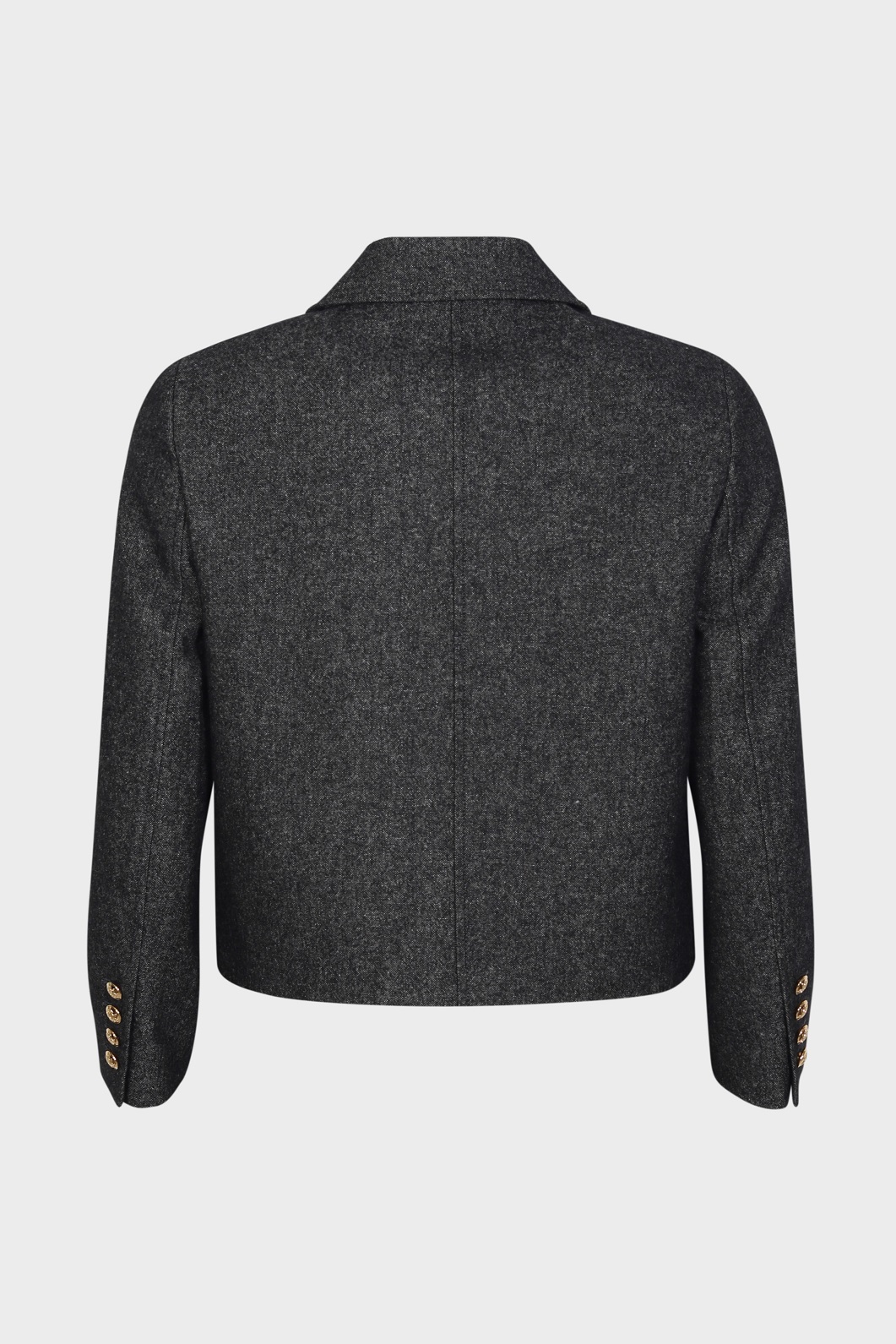 NILI LOTAN Wool Jacket in Graphite Donegal