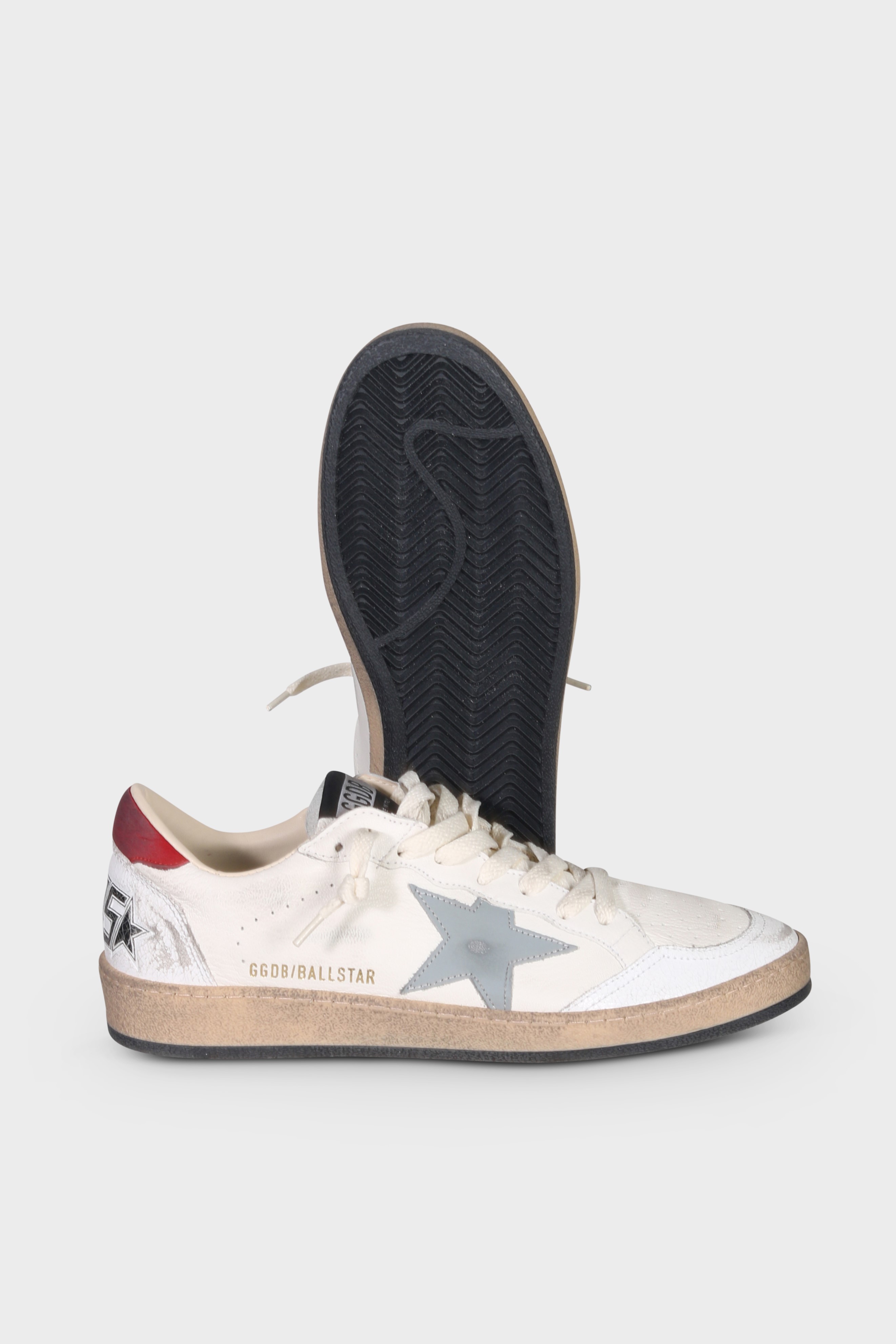 GOLDEN GOOSE Ballstar in White/Grey/Red
