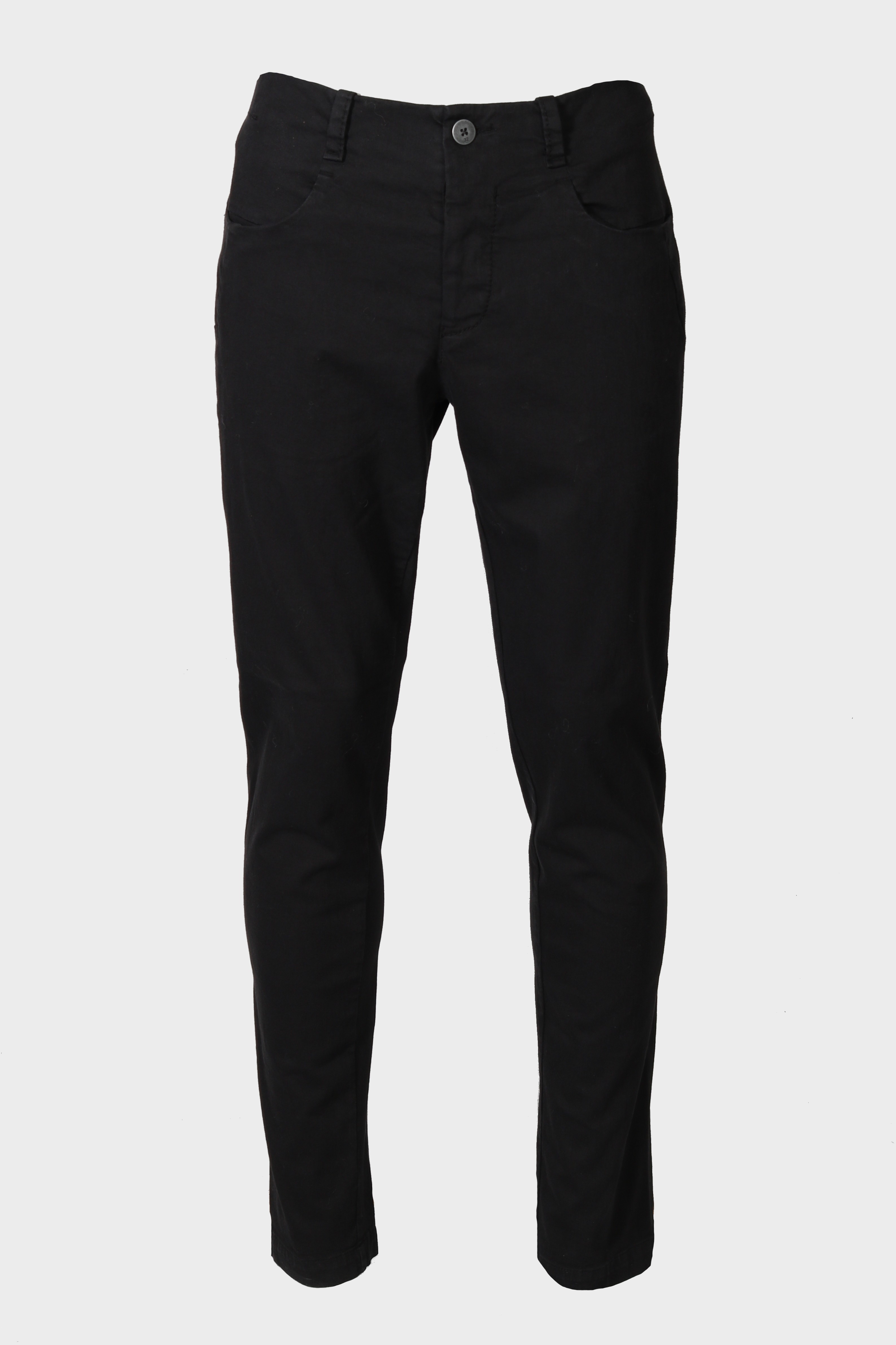 TRANSIT UOMO Cotton Stretch Pant in Black