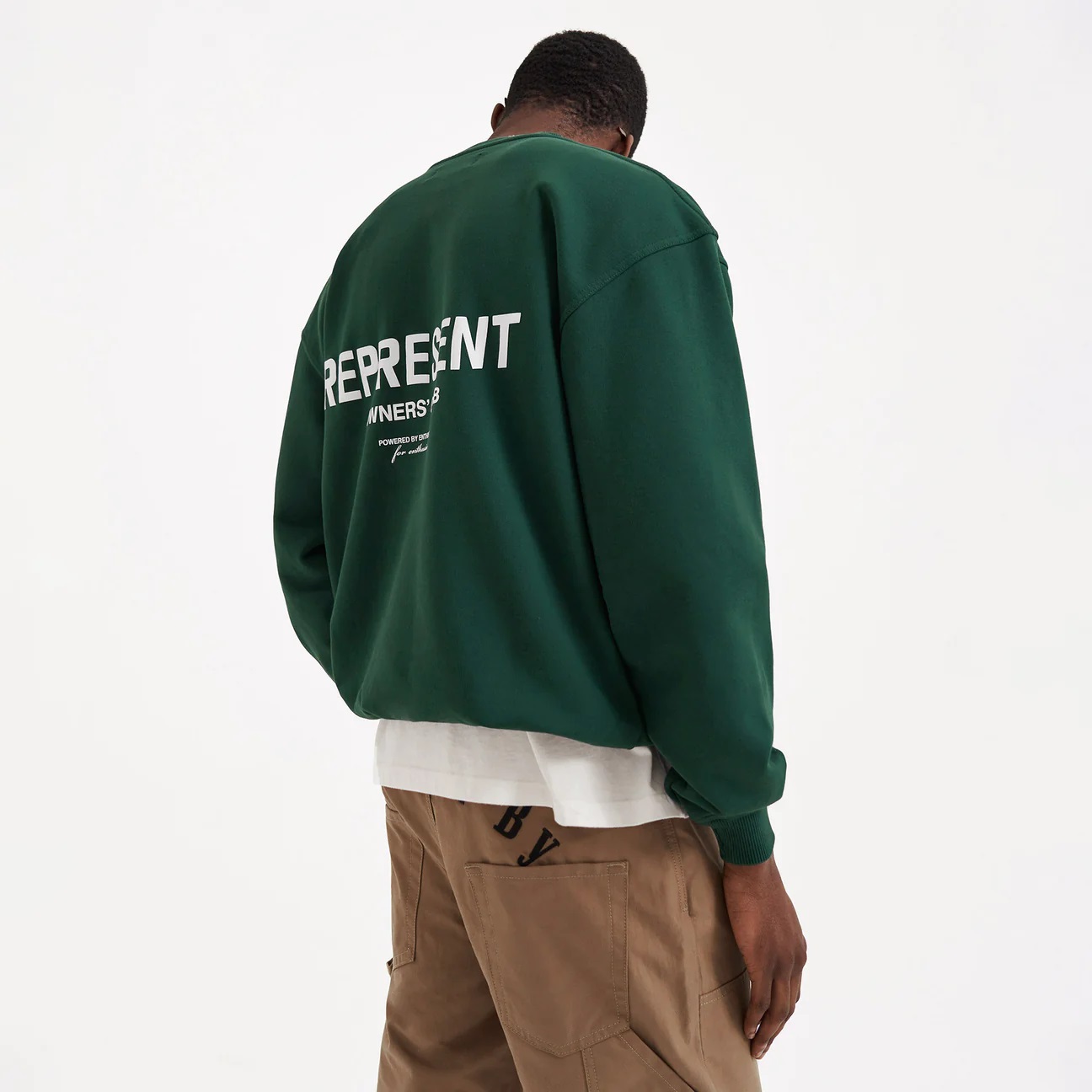 REPRESENT Owners Club Sweater in Racing Green L