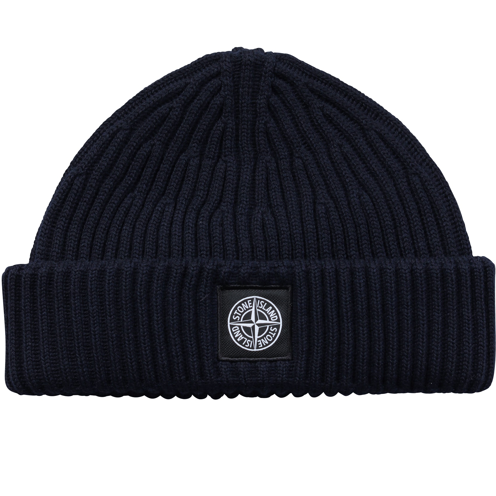 STONE ISLAND Fine Knit Beanie in Navy Blue