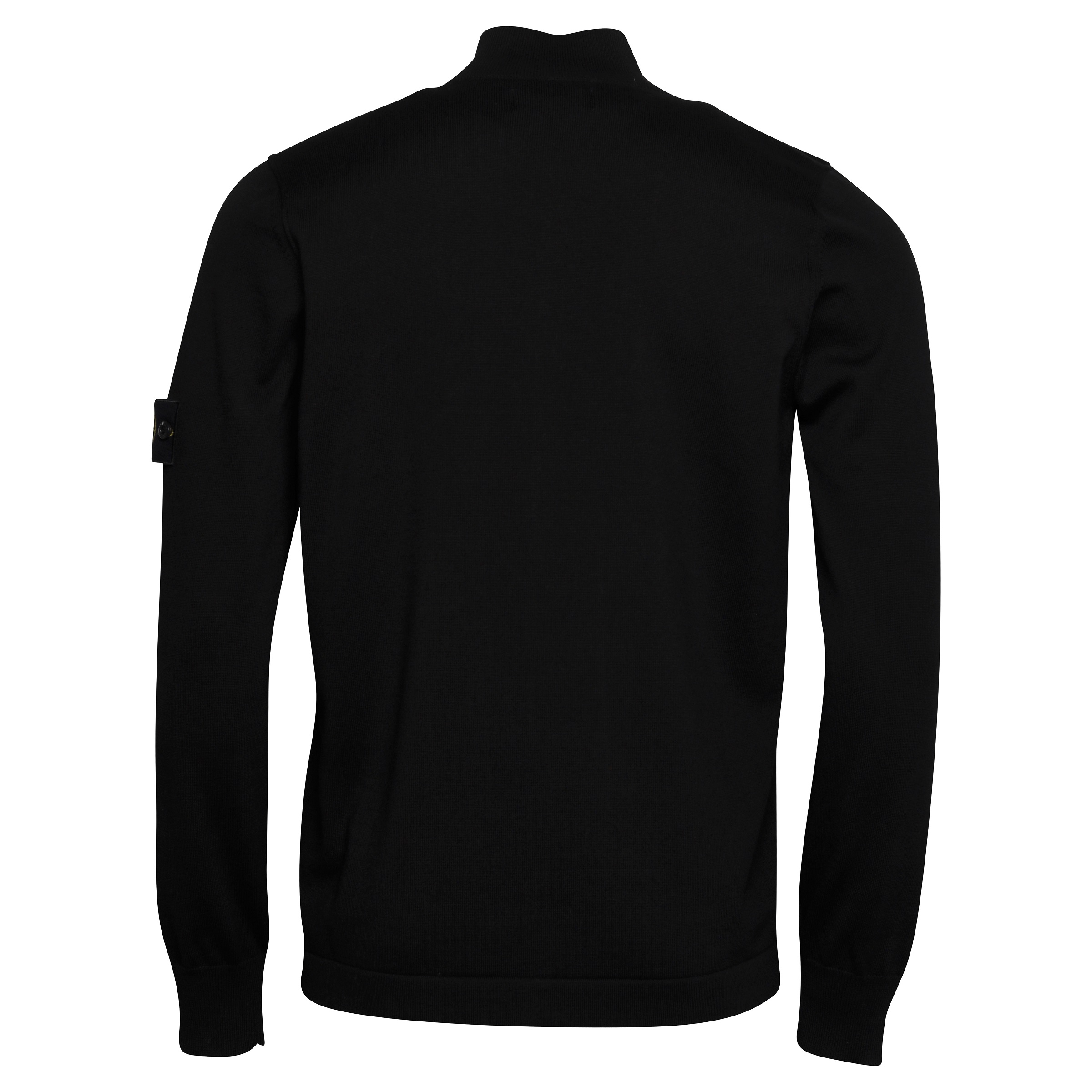 Stone Island Cotton Knit Zip Jacket in Black M