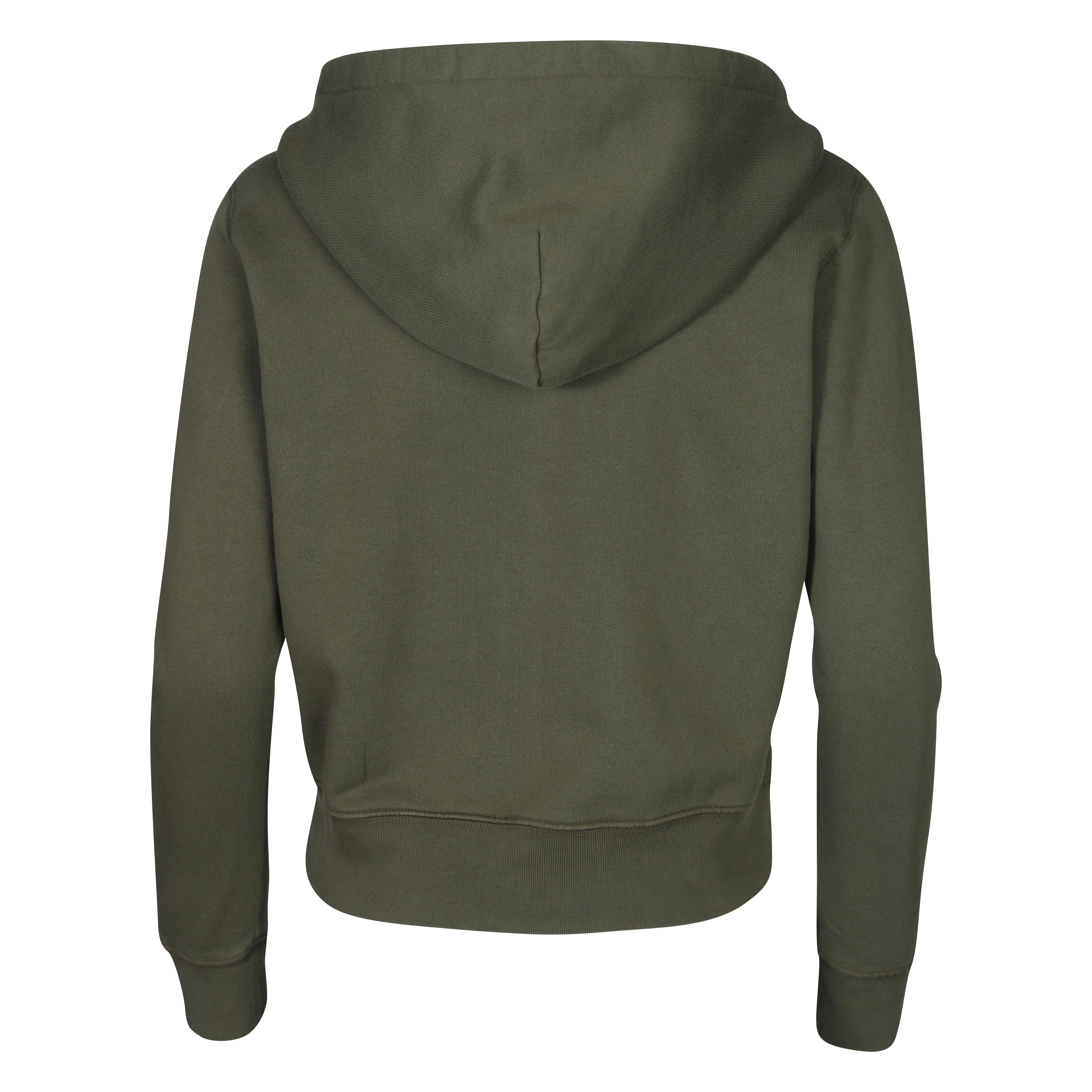 Nili Lotan Calli Zip Hoodie in Uniform Green