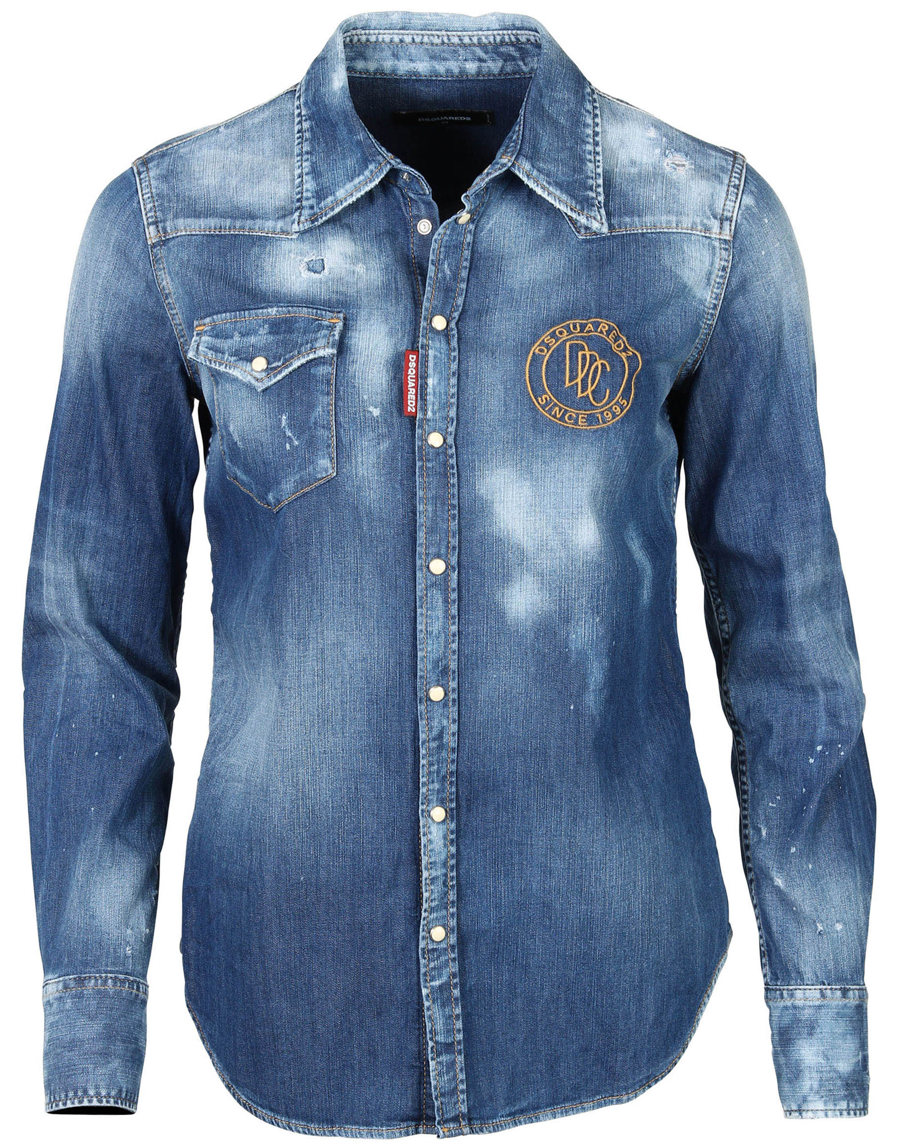 Dsquared Denim Shirt Blue Washed
