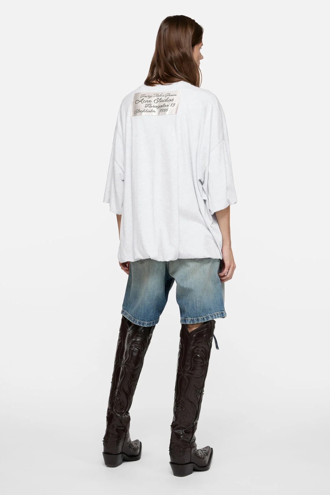 ACNE STUDIOS Oversize T-shirt in Grey Melange