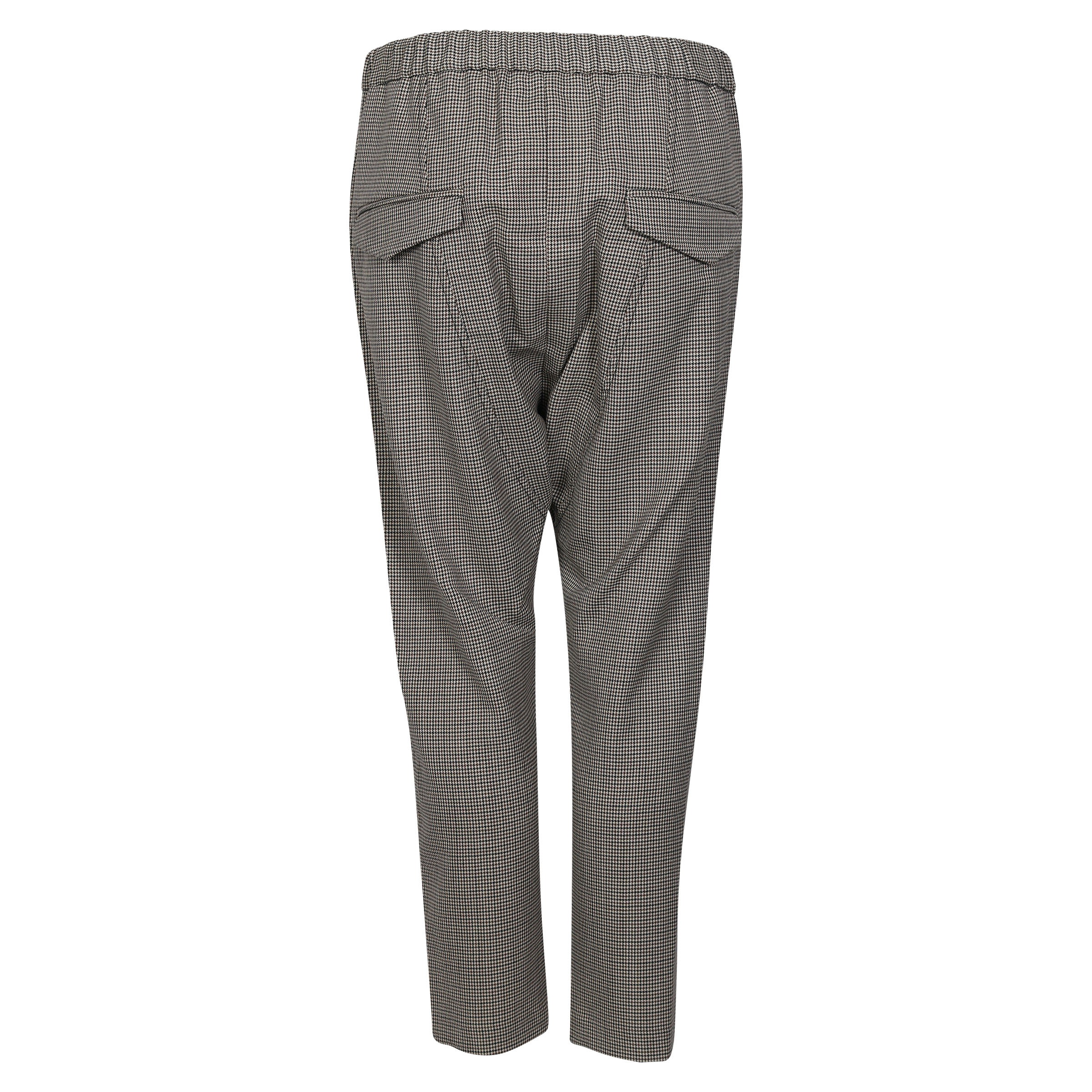 Nili Lotan Checked Wool Pant Delancy Black/Brown M