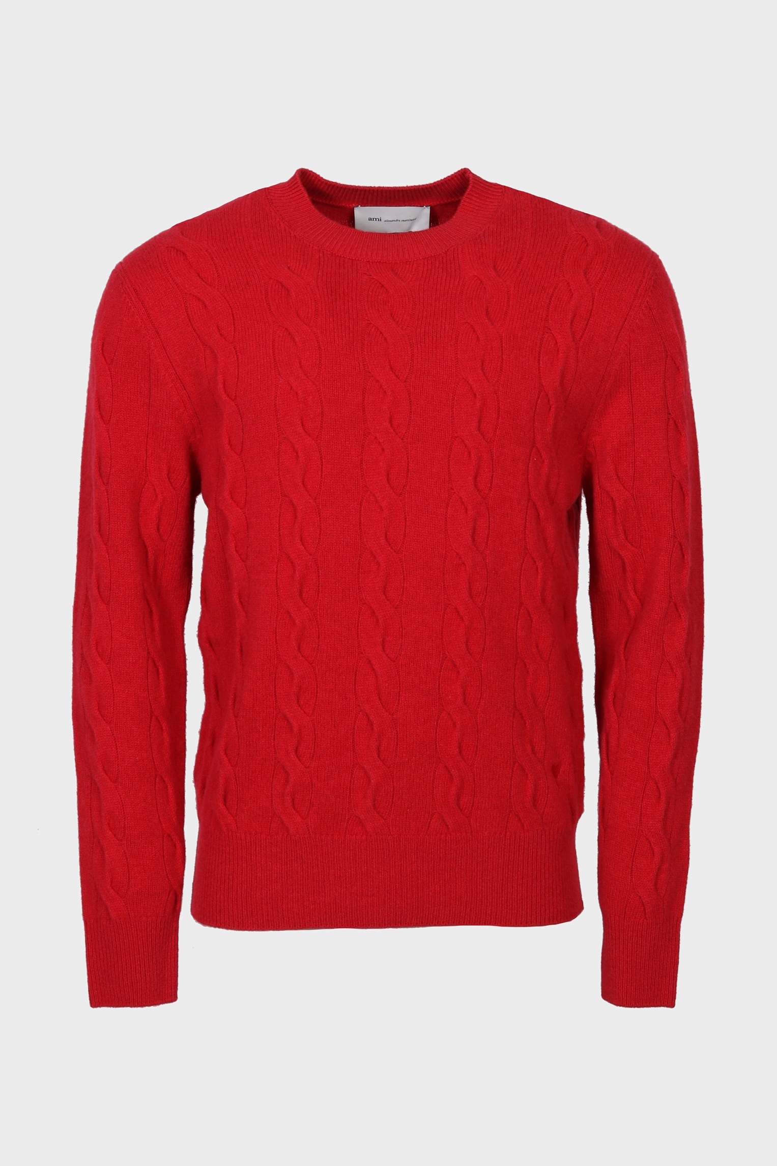 AMI PARIS Knit Sweater in Ruby Red