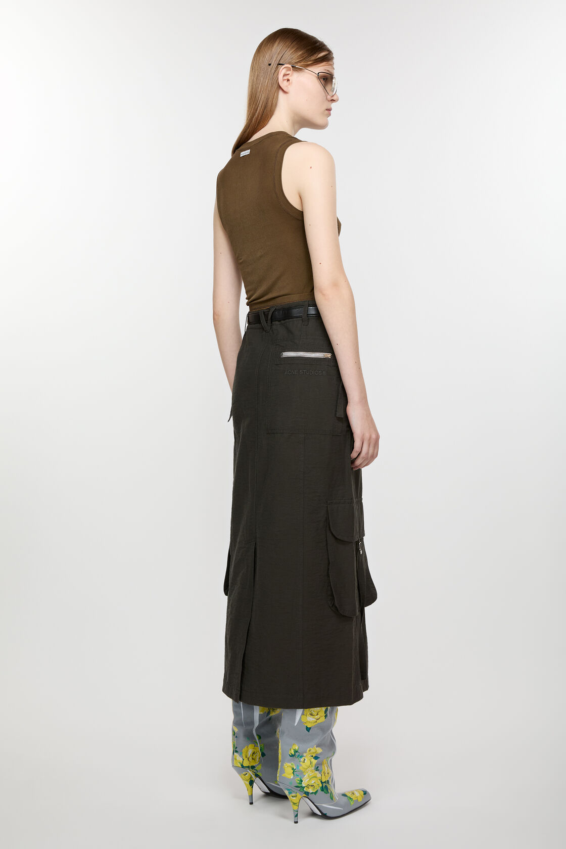 ACNE STUDIOS Cargo Skirt in Dark Grey 38