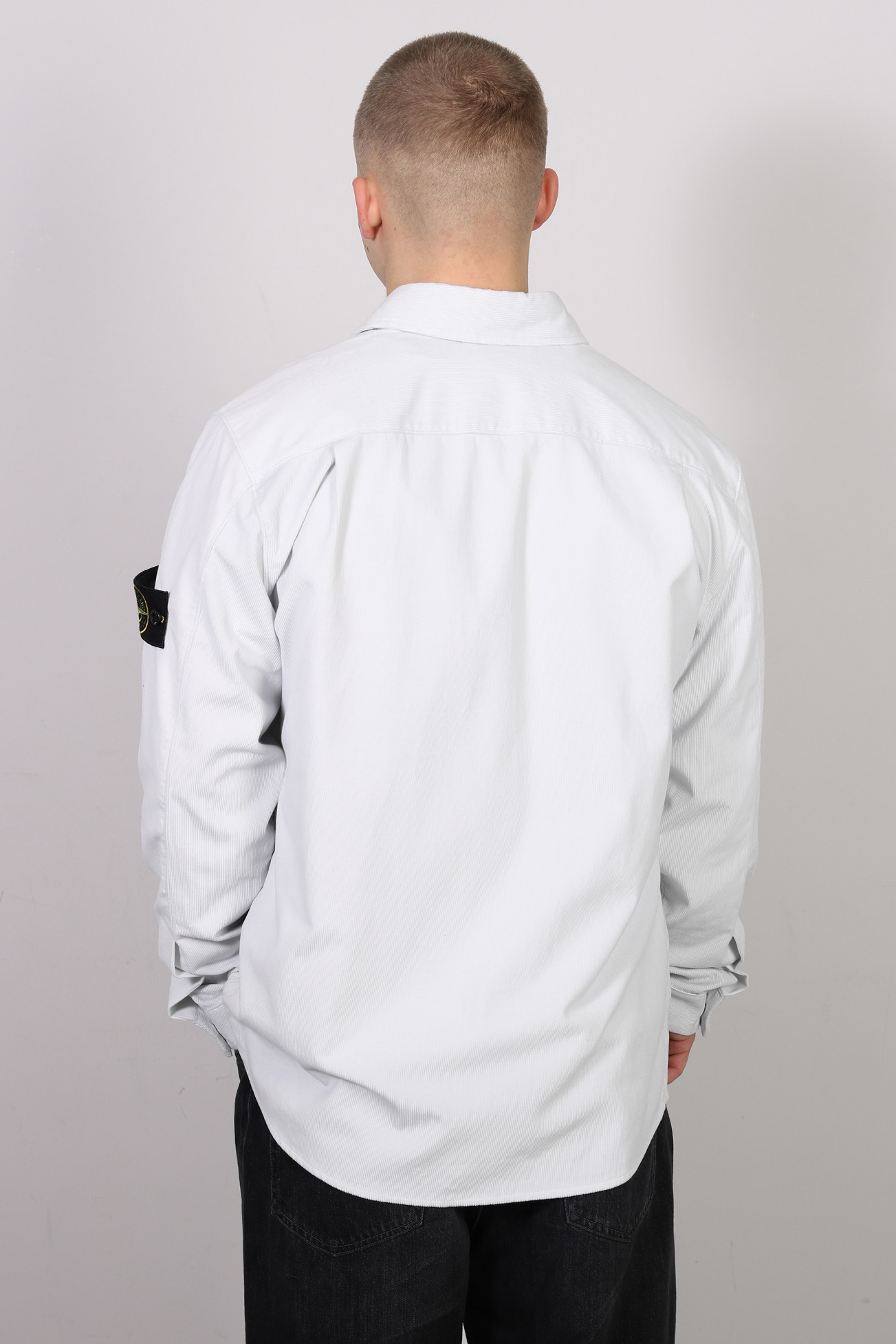 STONE ISLAND Corduroy Overshirt in Light Blue STONE ISLAND Corduroy Overshirt in Light Blue