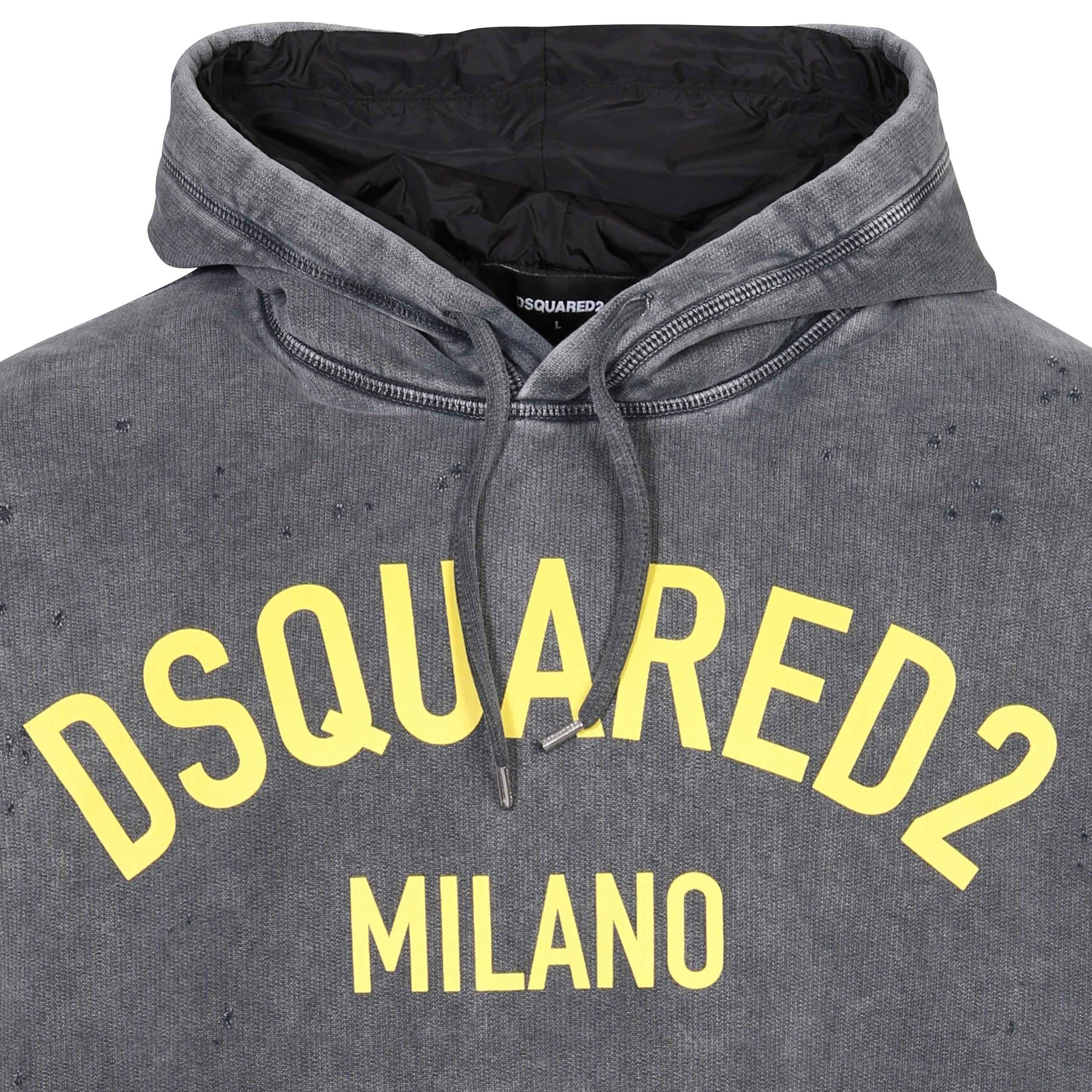 Dsquared D2 Milano Hoodie in Vintage Grey