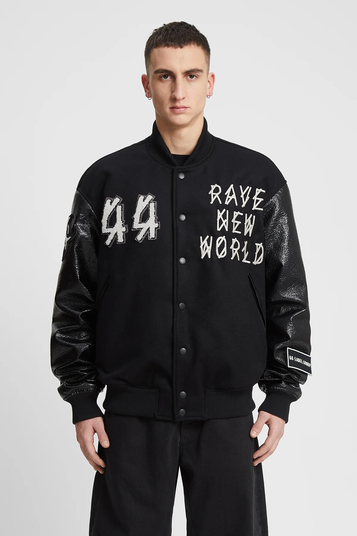 44 LABEL GROUP Grad Jacket  in Black