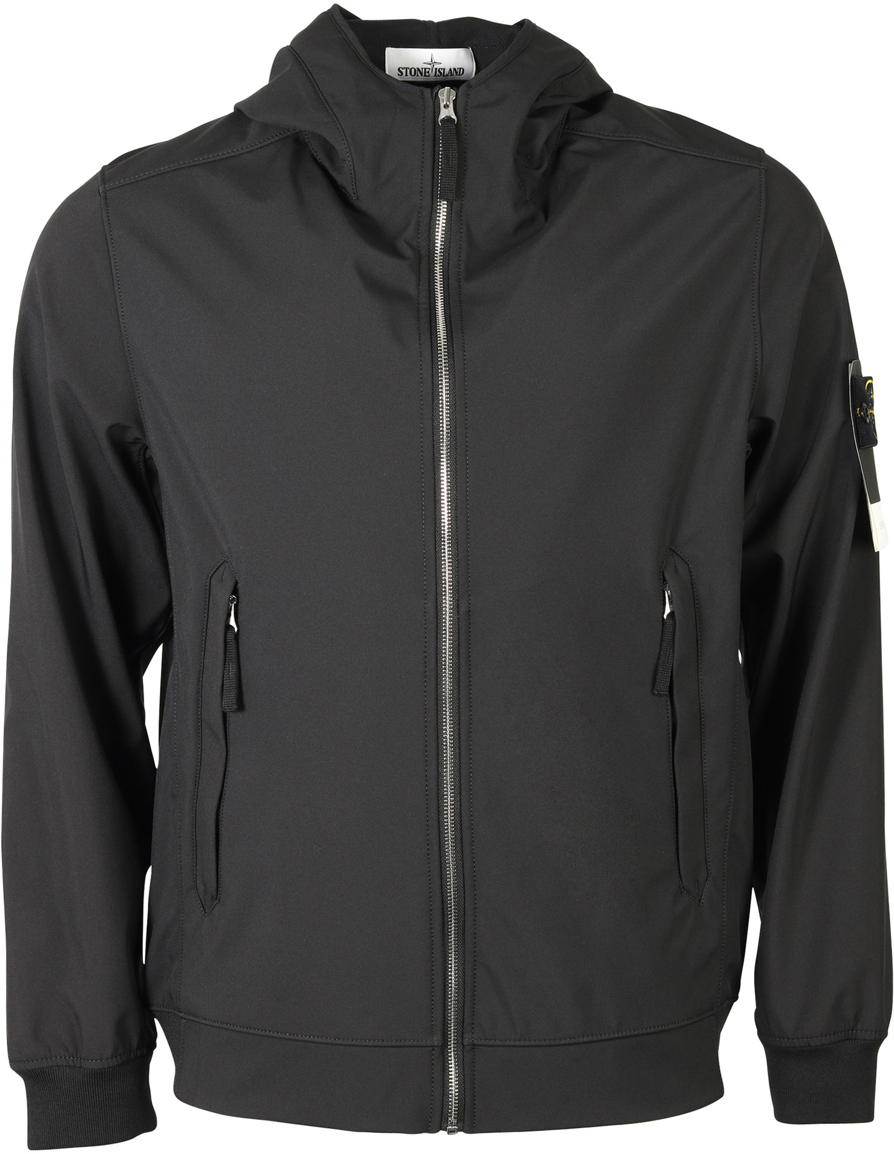 Stone Island Hooded Softshell Jacket Black