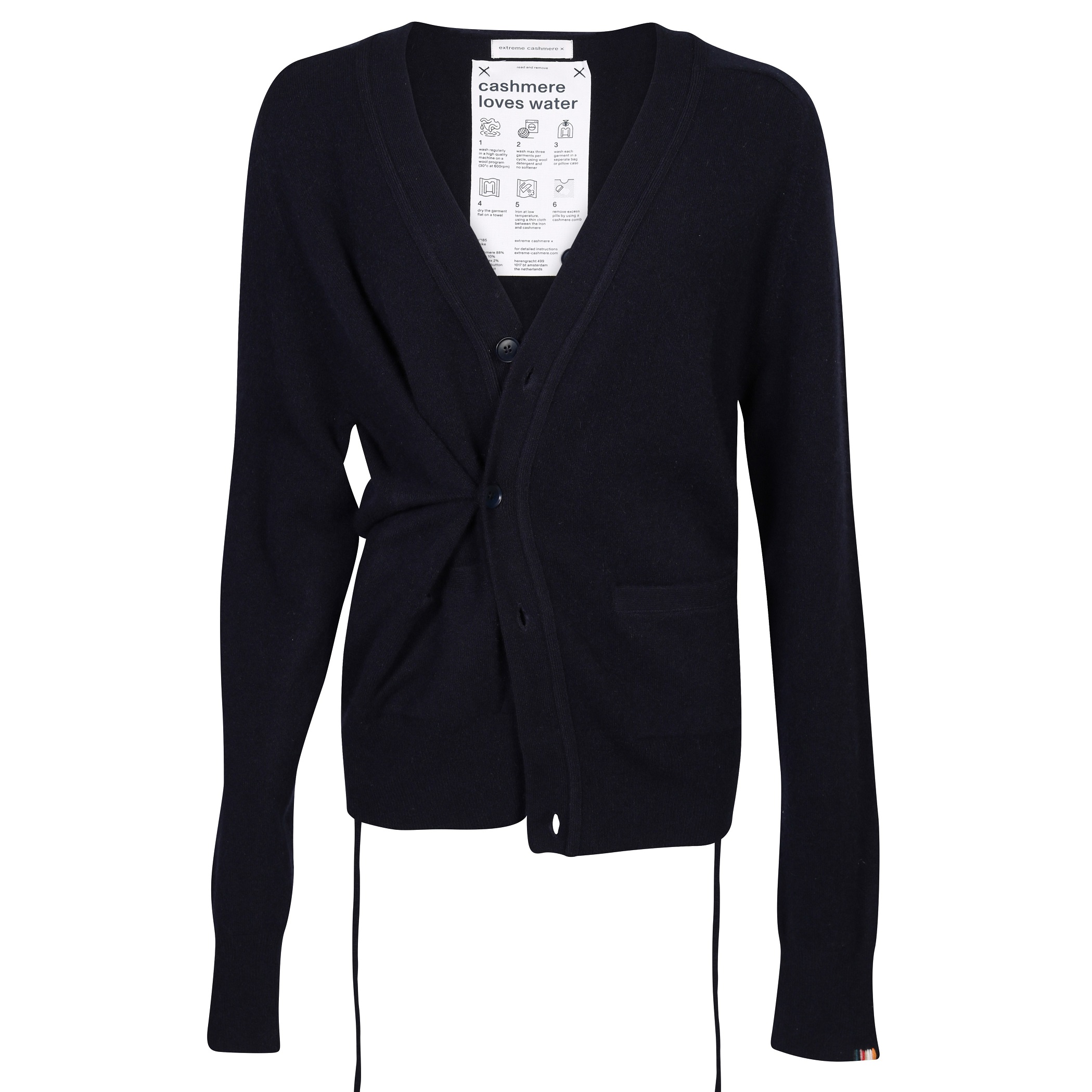 Extreme Cashmere Cardigan N°185 Feike in Navy