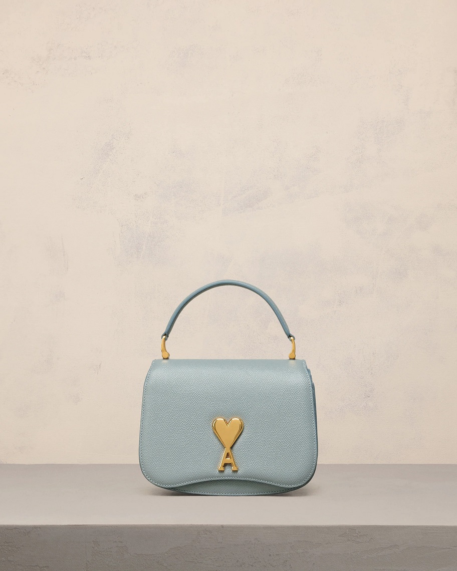 AMI PARIS Mini Paris Paris Bag in Clay Blue