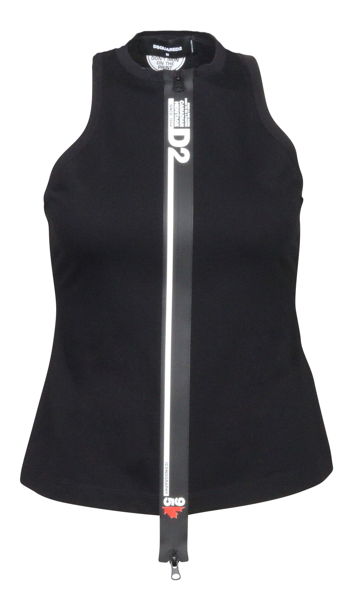 Dsquared Zip Top Black Printed