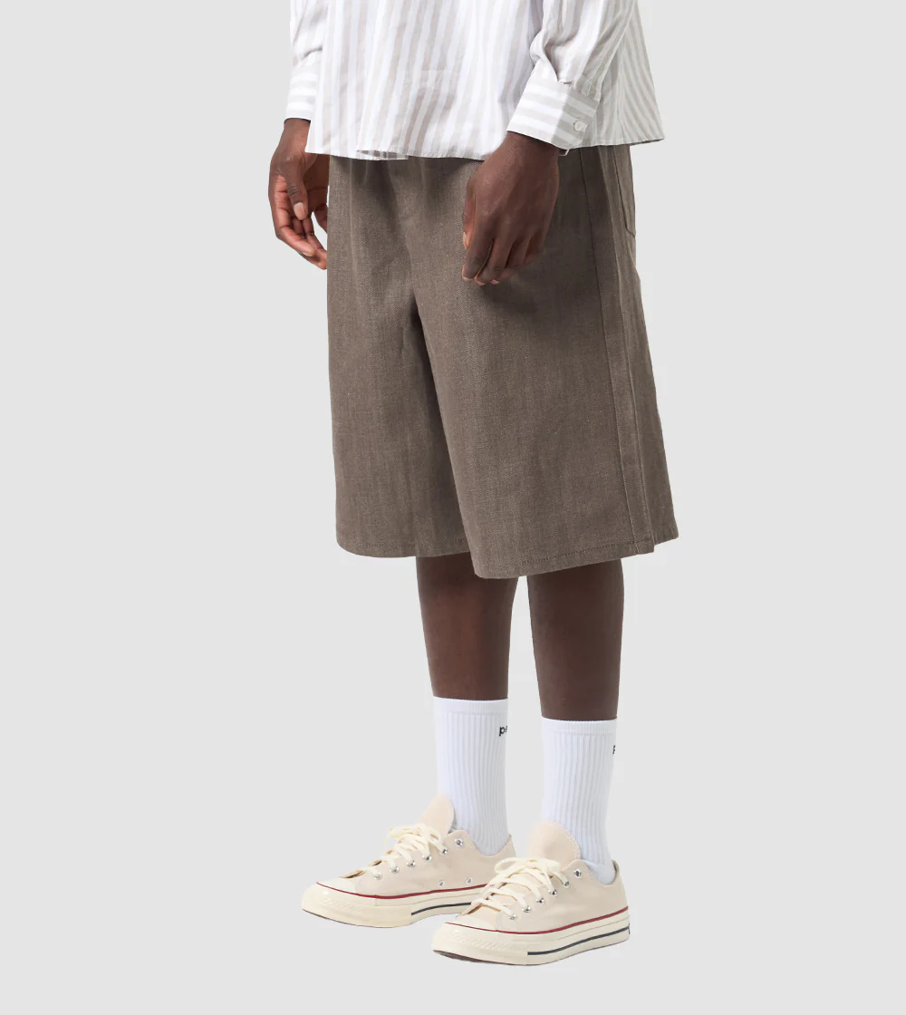 PERPLEX Japanese Raw Denim Shorts in Brown