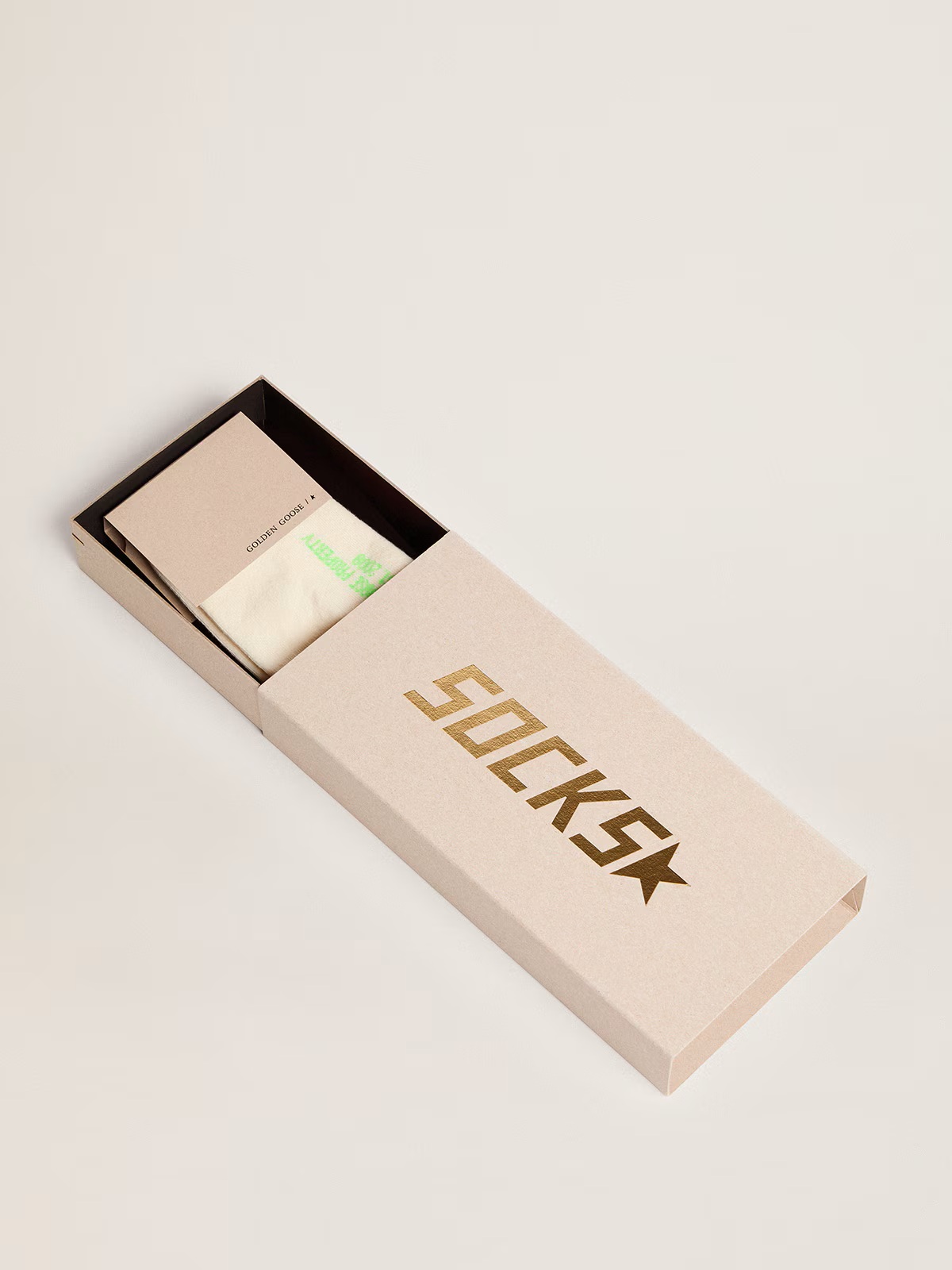 GOLDEN GOOSE Socks High Rib Striped Cream/Red/Blue