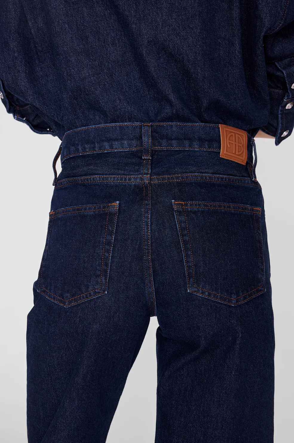 ANINE BING Hugh Jeans Unwashed Blue