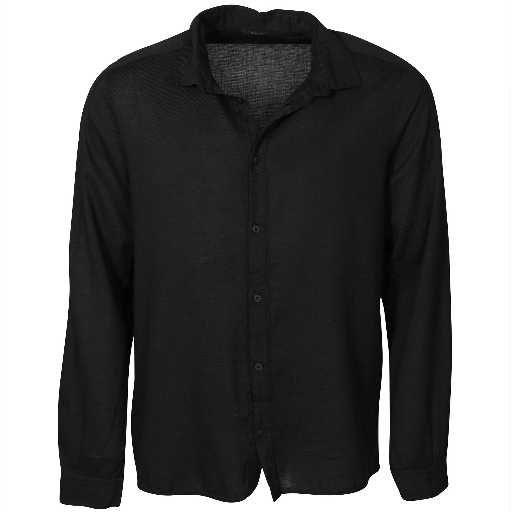 TRANSIT UOMO Super Soft Shirt in Black TRANSIT UOMO Super Soft Shirt in Black