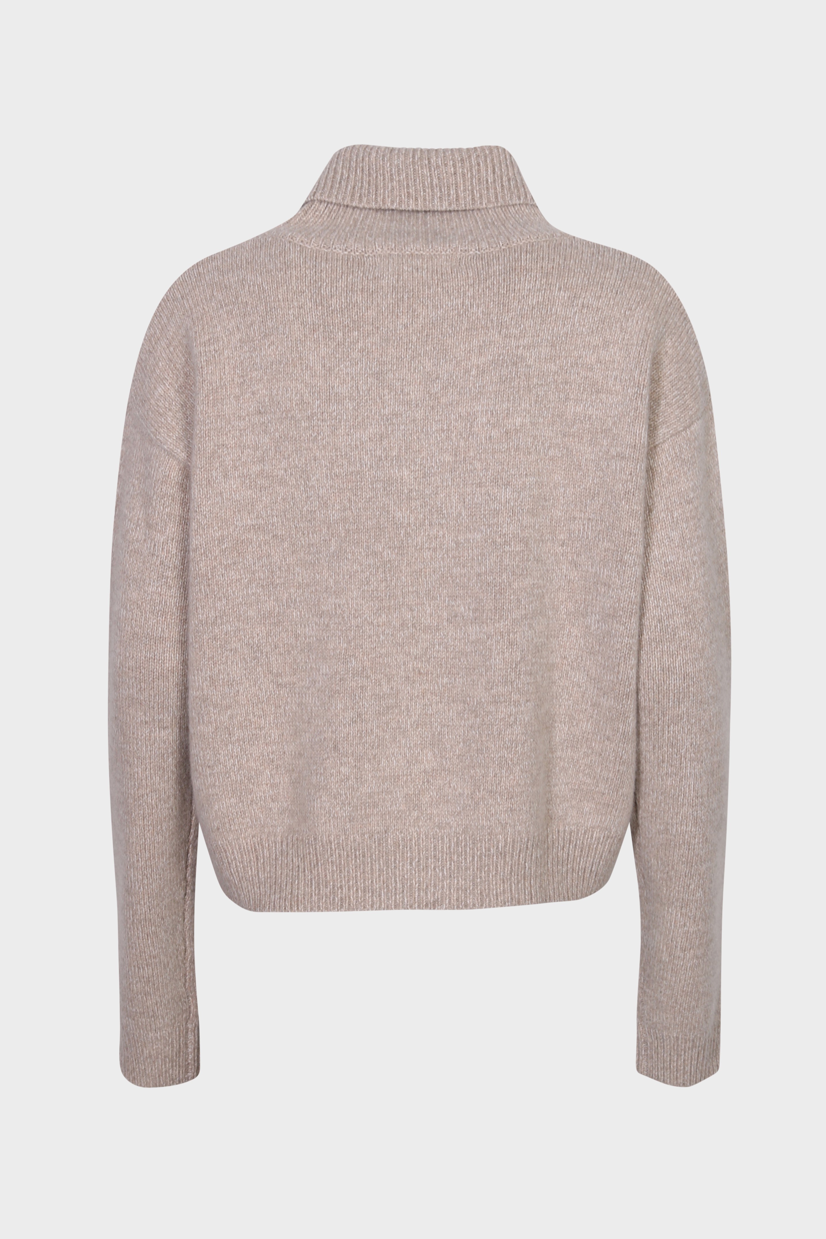 FLONA Turtleneck Cashmere Sweater in Camel Melange