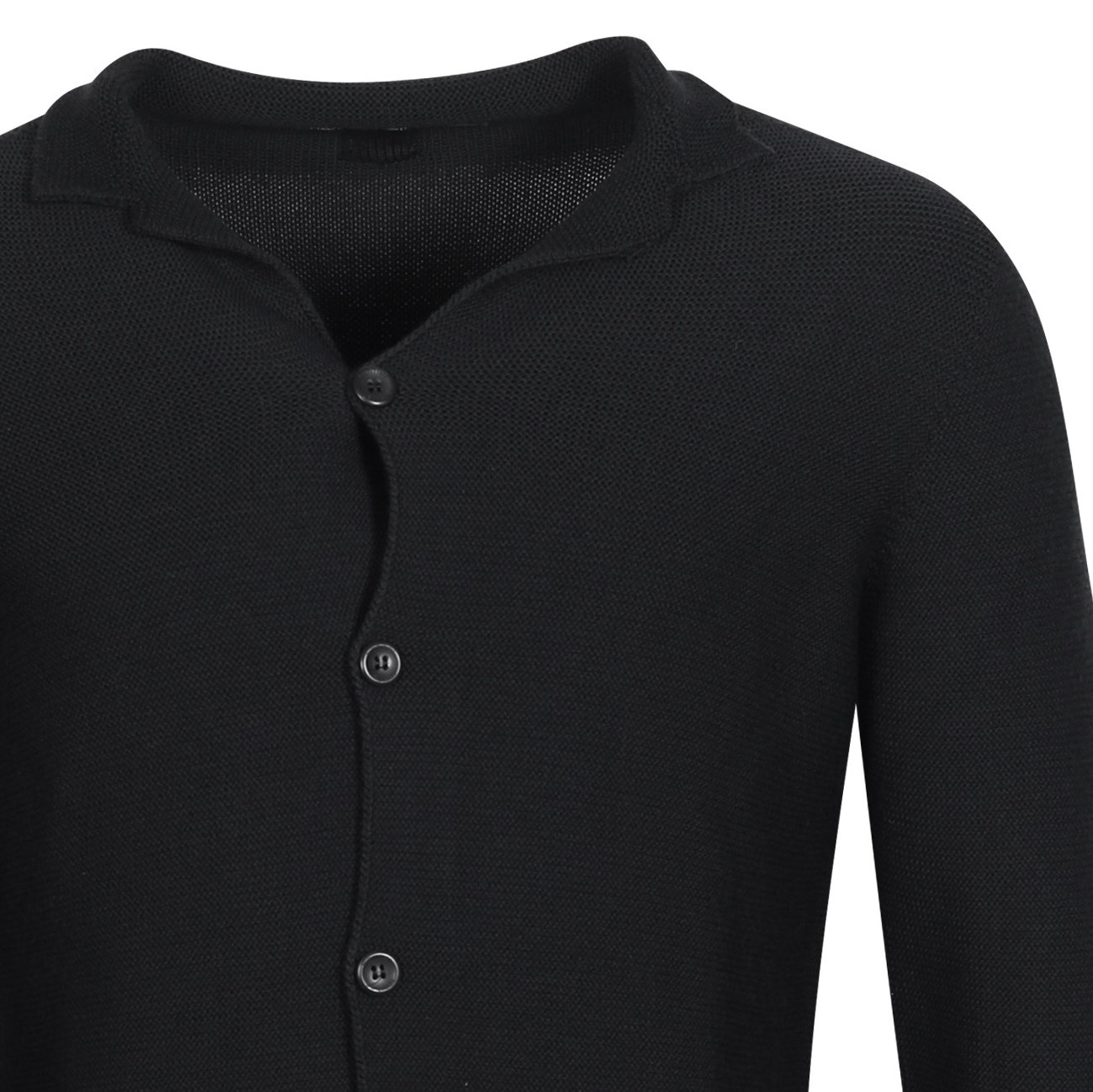Hannes Roether Knit Cardigan in Black