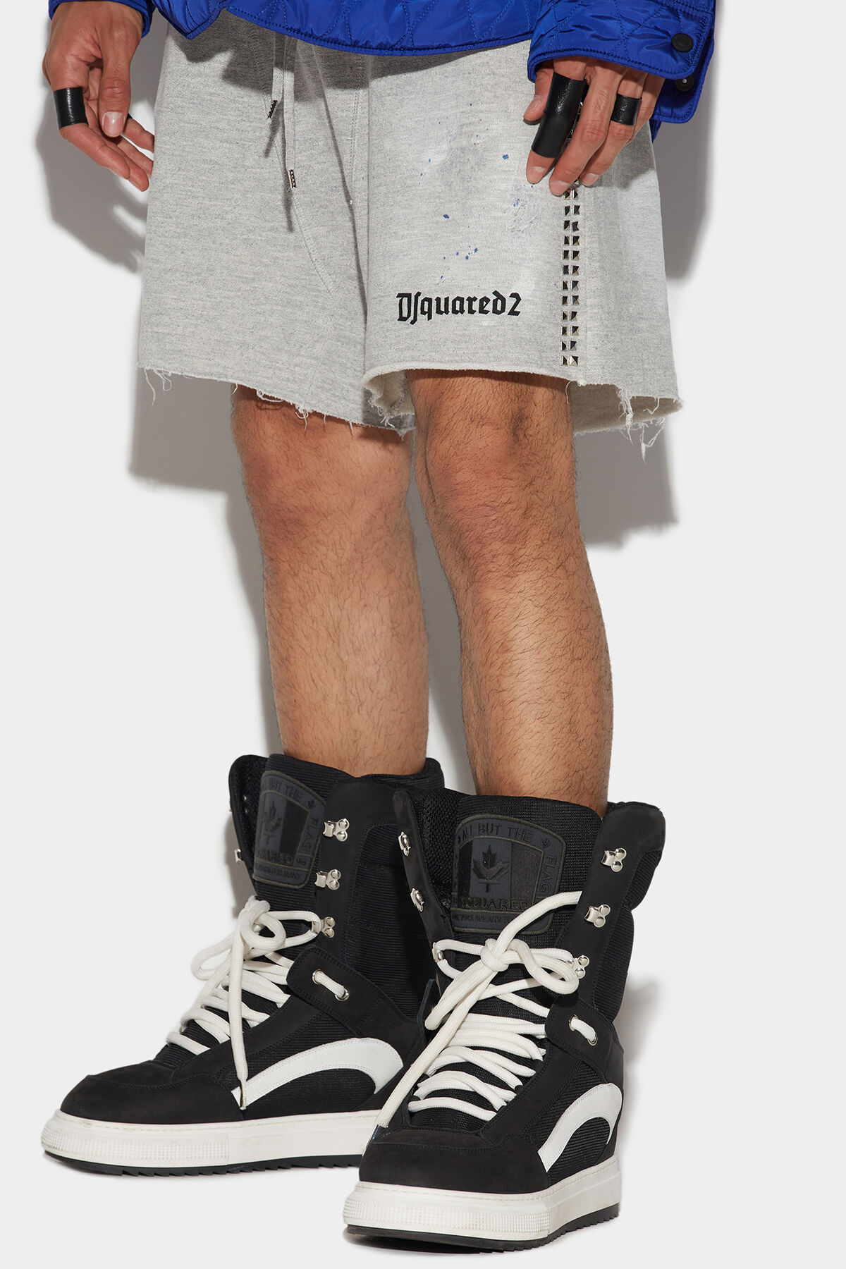 DSQUARED2 Goth Sweatshorts in Light Grey Melange