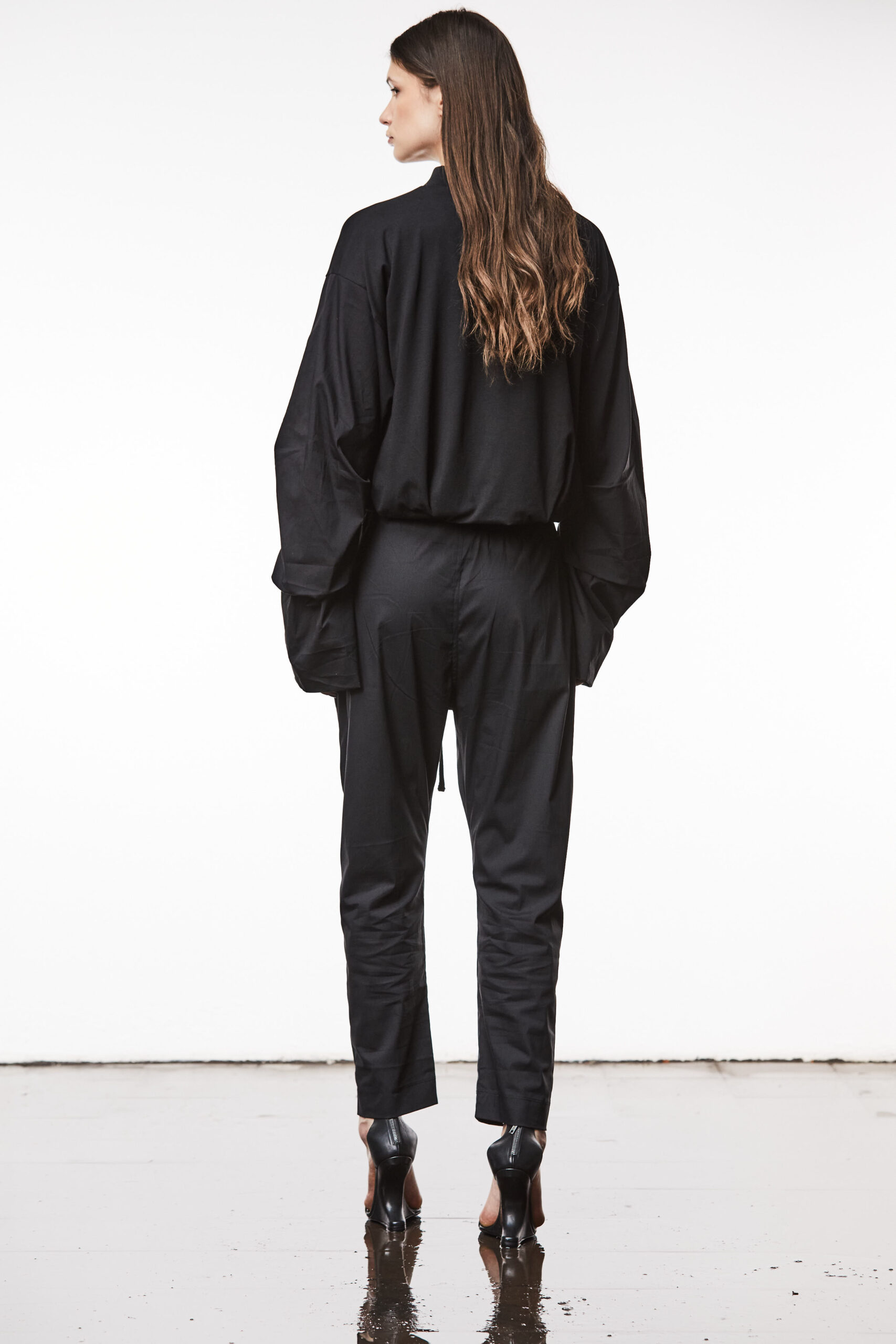 THOM KROM Drawstring Cottonstretch Pant in Black THOM KROM Drawstring Cottonstretch Pant in Black