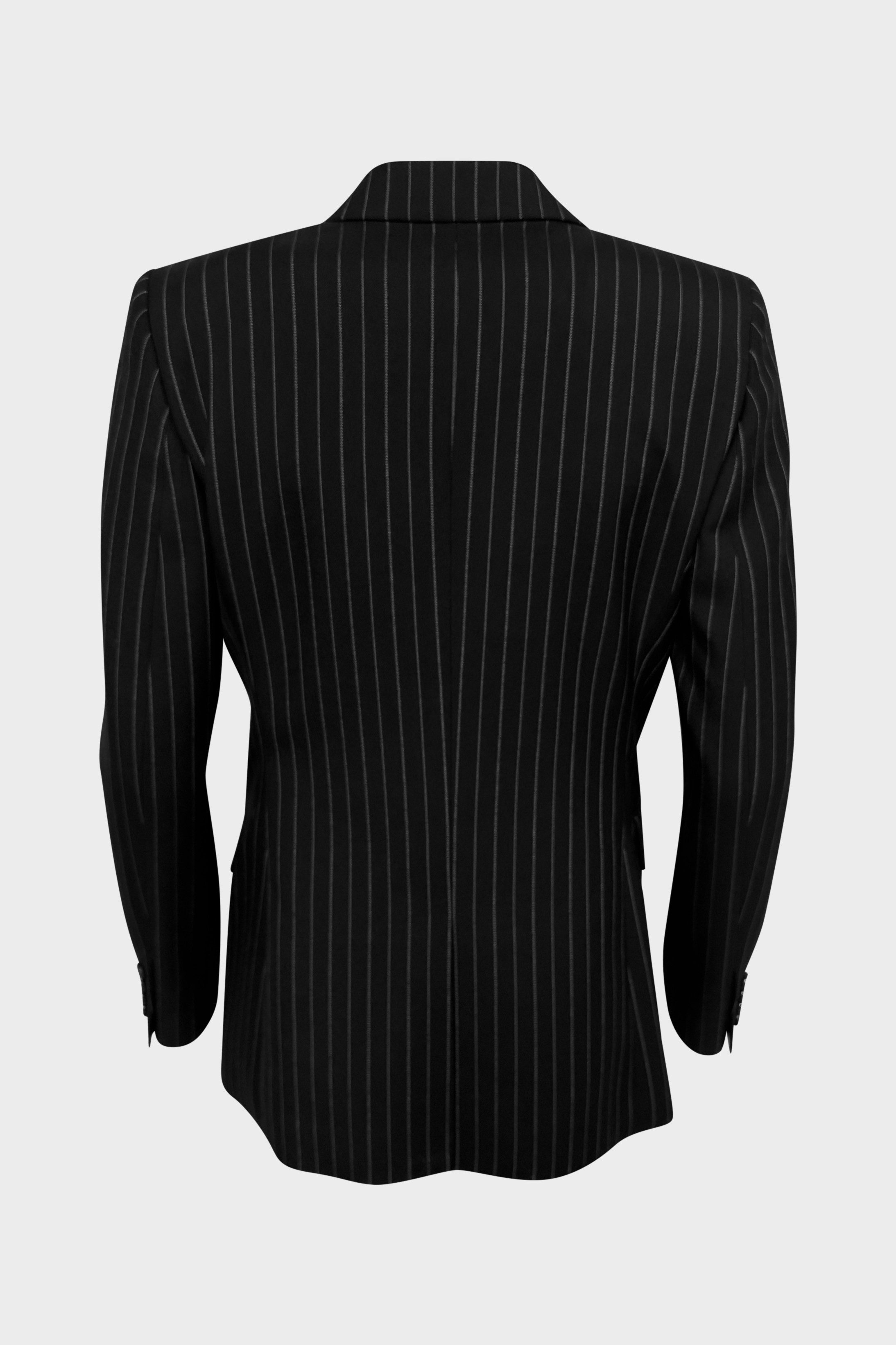 NILI LOTAN Anabel Tailored Blazer in Black Pinstripe