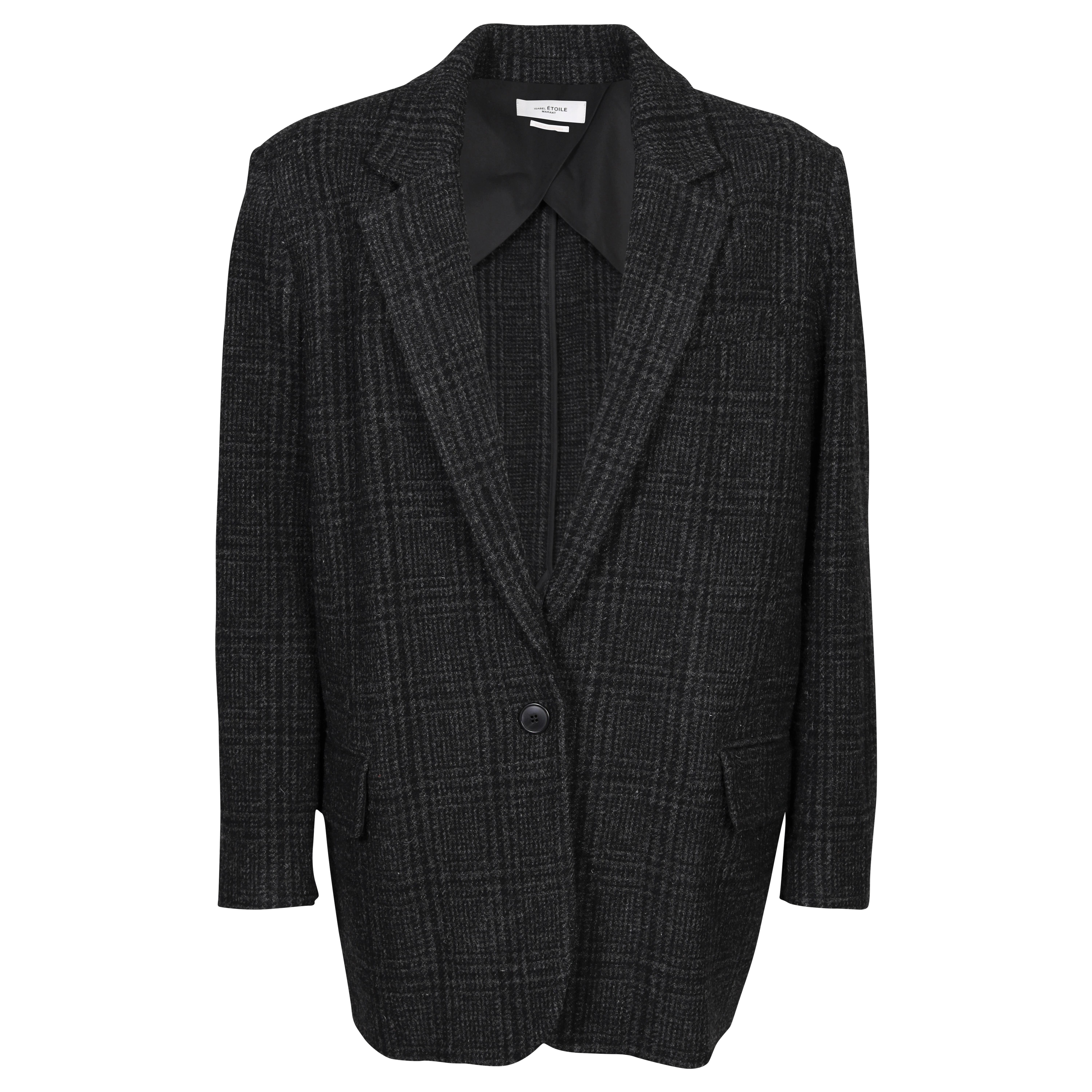 Isabel Marant Étoile Wool Oversize Blazer Cikaito Anthracite