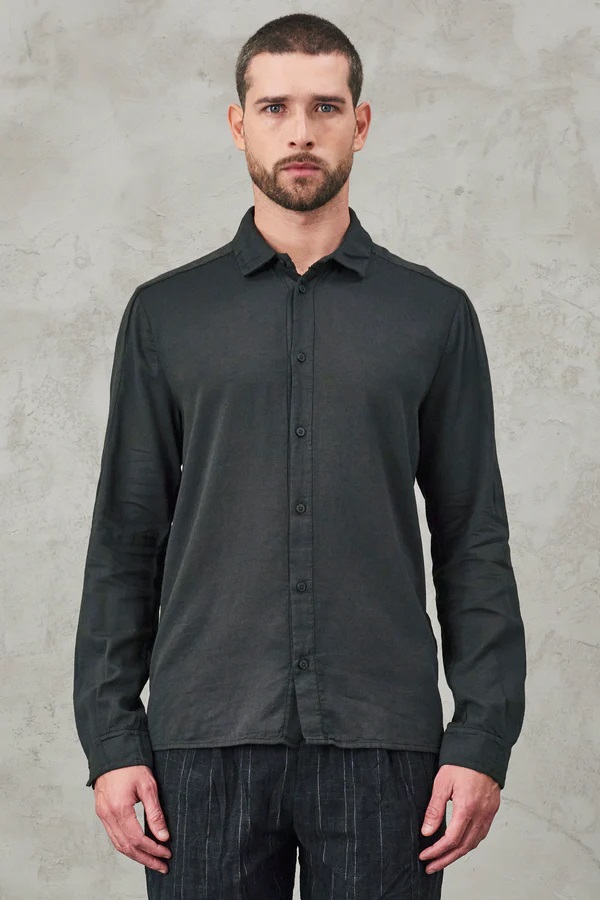 TRANSIT UOMO Super Soft Shirt in Dark Grey