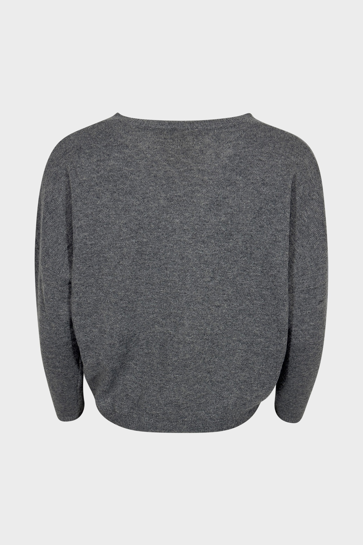 ABSOLUT CASHMERE V-Neck Sweater in Dark Heather Grey