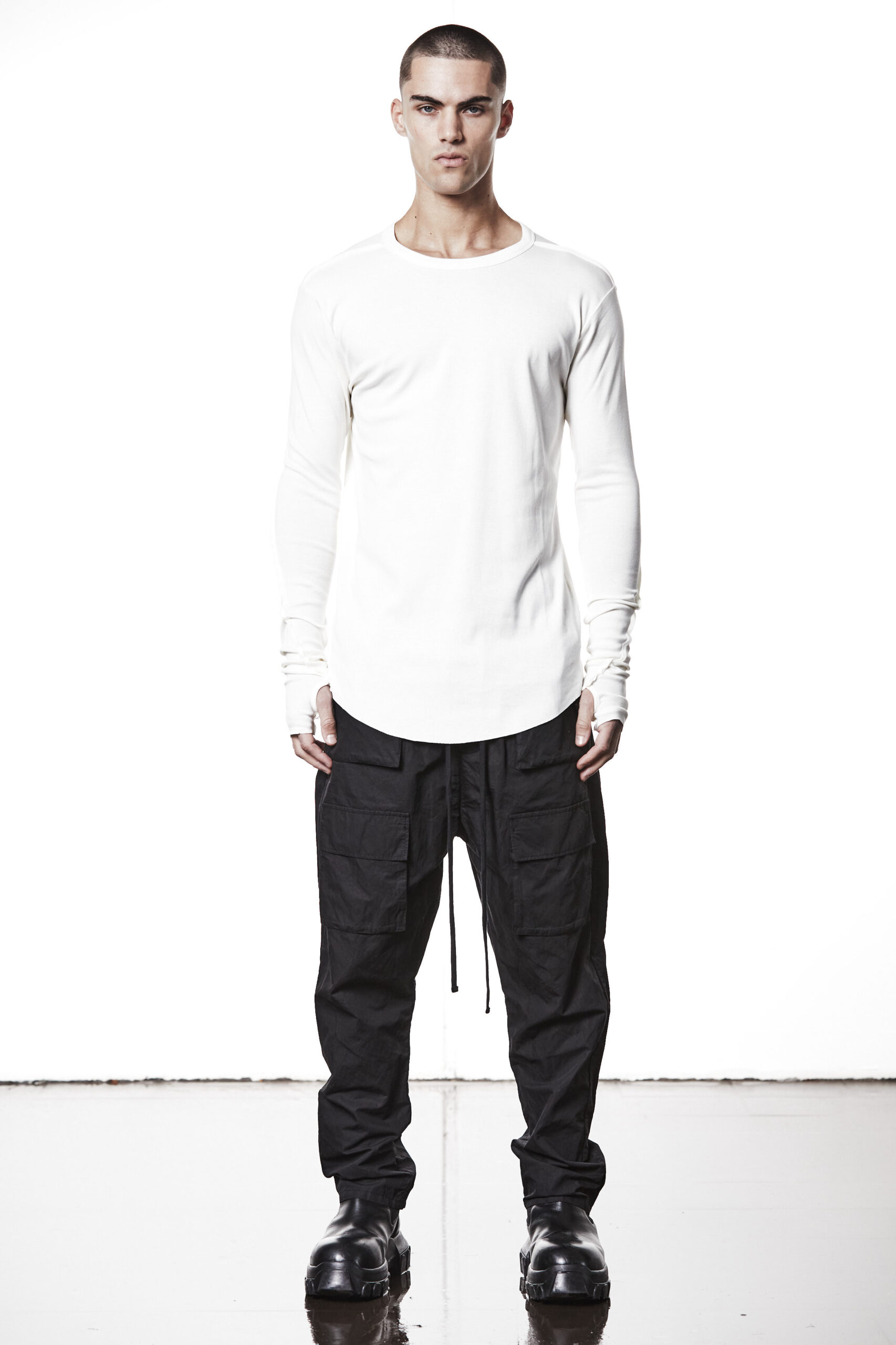 THOM KROM Slim Fit Longsleeve in Cream