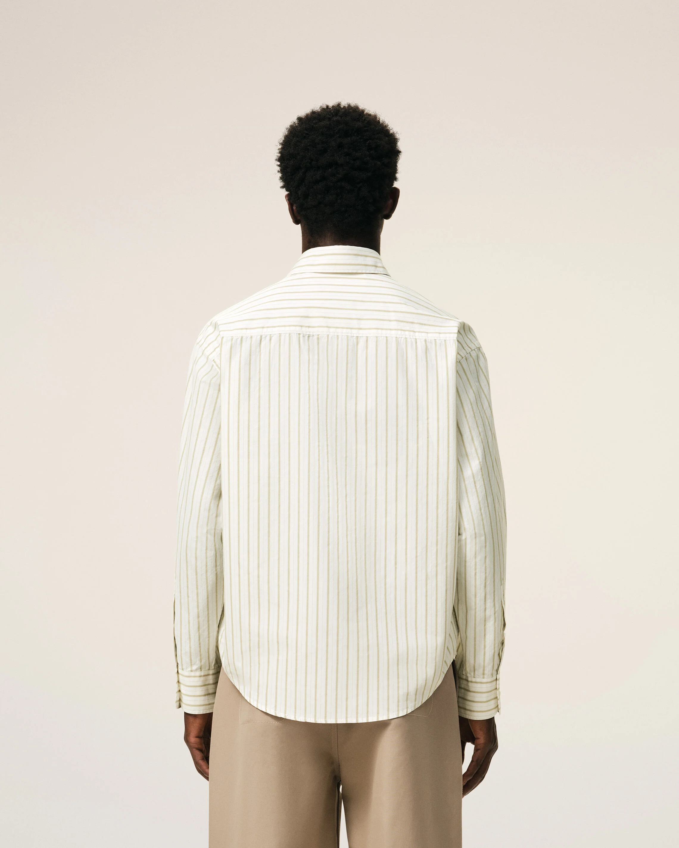 AMI PARIS de Coeur Boxy Fit Shirt in White/Matcha