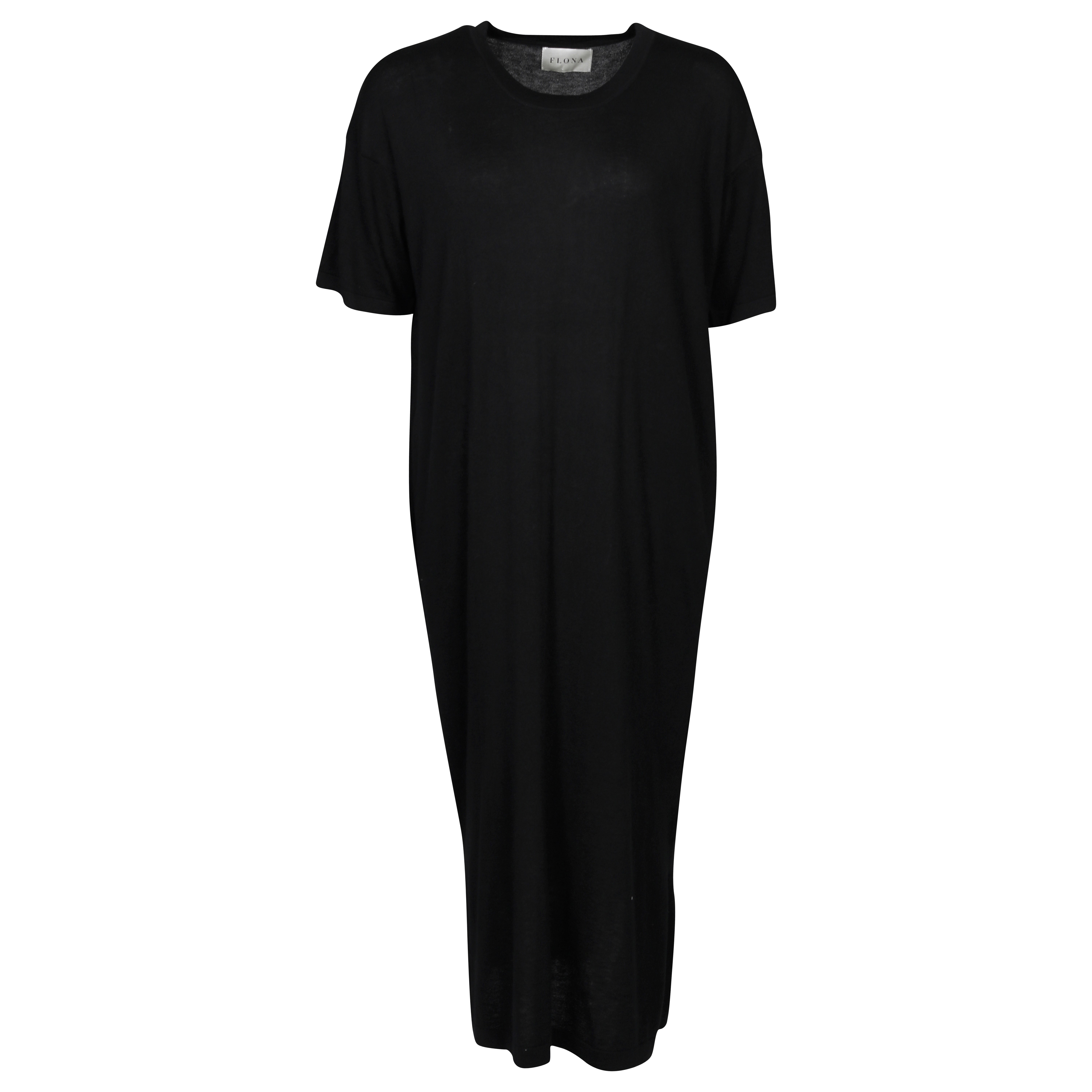 Flona Cashmere/Silk Dress in Black