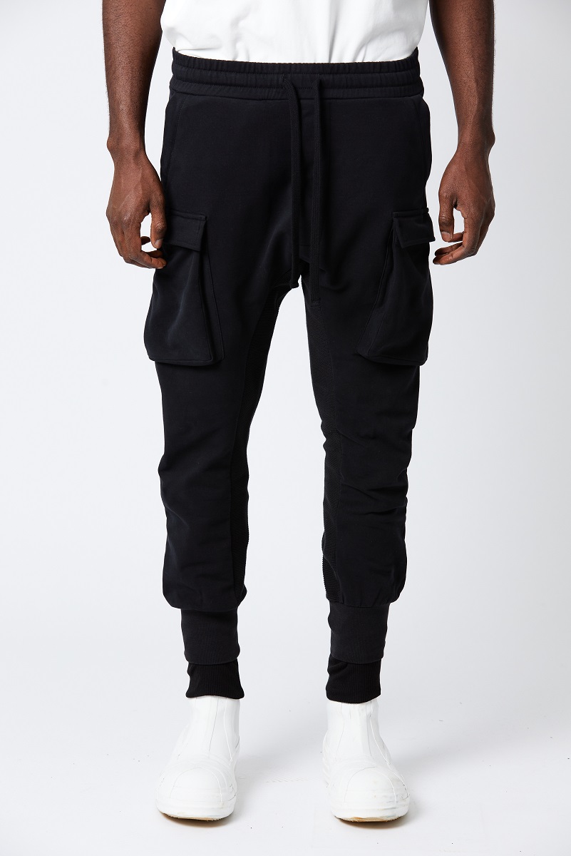 Thom Krom Cargo Sweatpant in Black XL