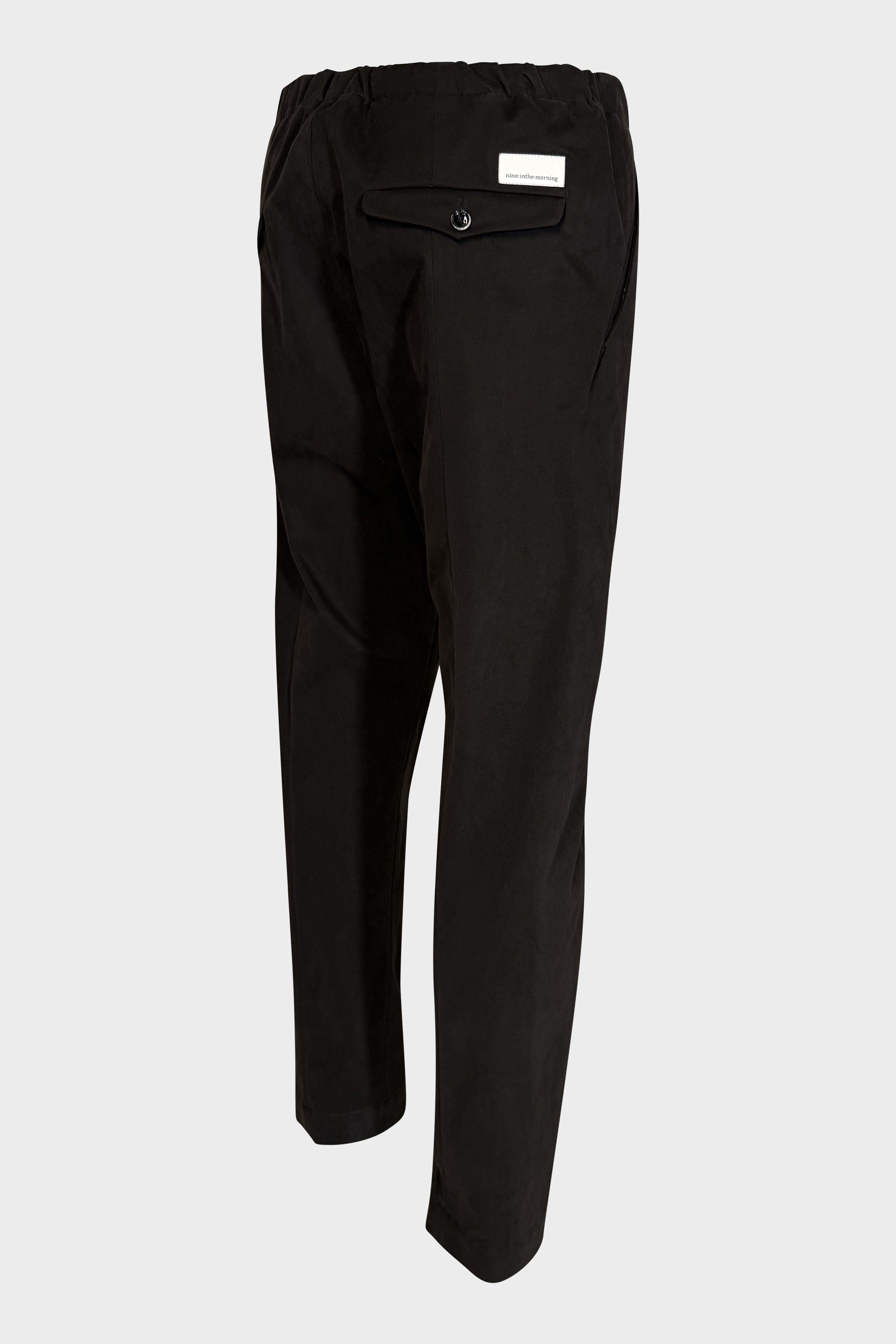 NINE:INTHE:MORNING Carrot Relaxed Fit Soft Cotton Pant in Dark Brown NINE:INTHE:MORNING Carrot Relaxed Fit Soft Cotton Pant in Dark Brown