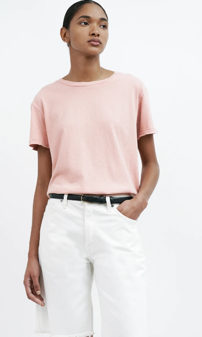 Nili Lotan Brady T-Shirt Dusty Pink L