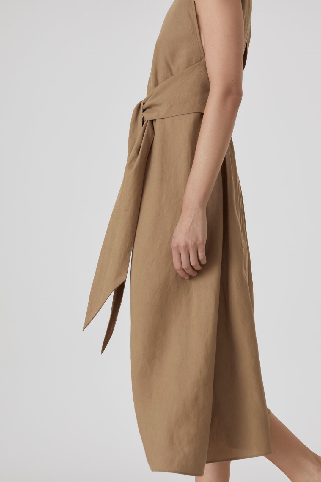 CLOSED Waisted Belt Dress in Nutemeg