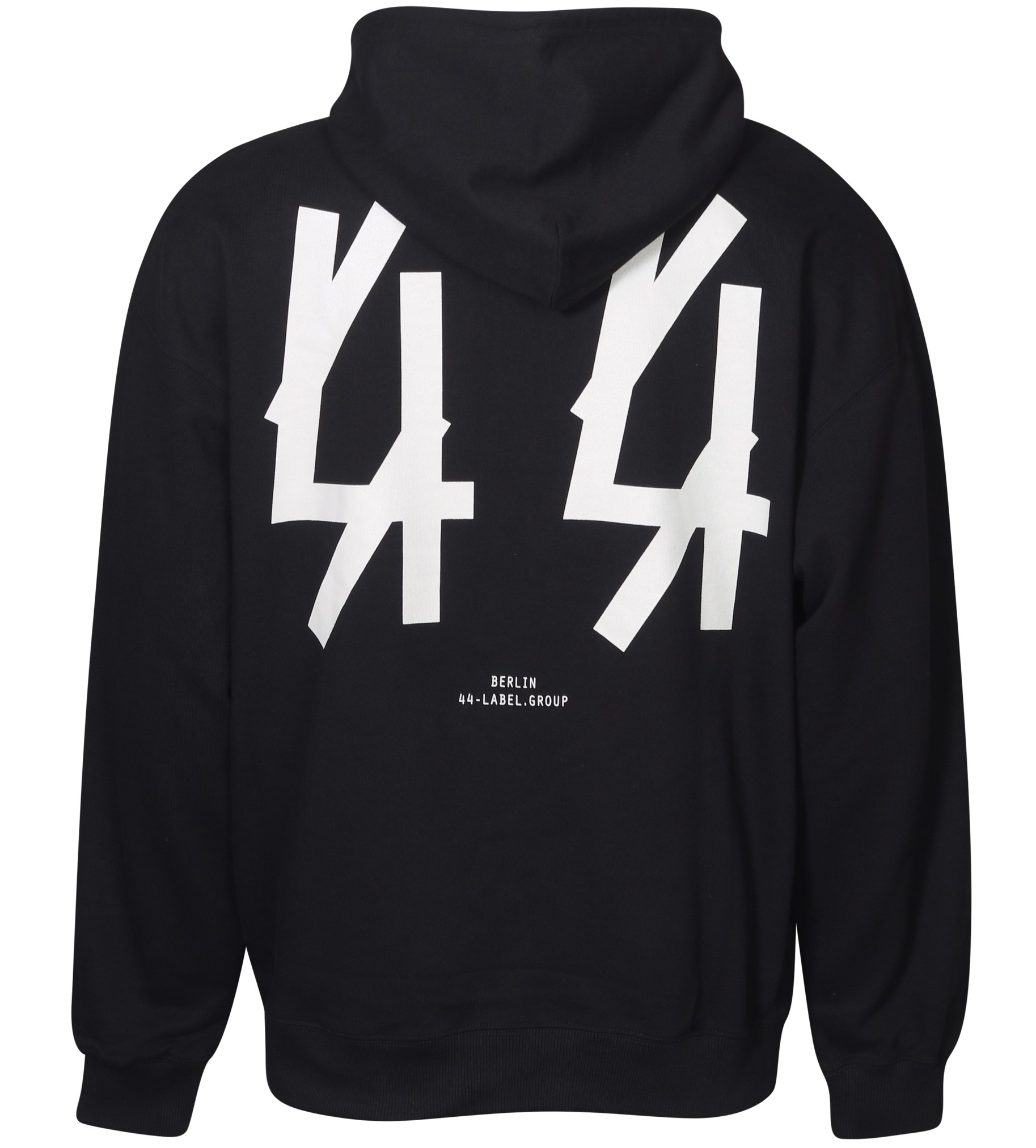 44 LABEL GROUP Basic Hoodie in Black/Sand Print 3XL