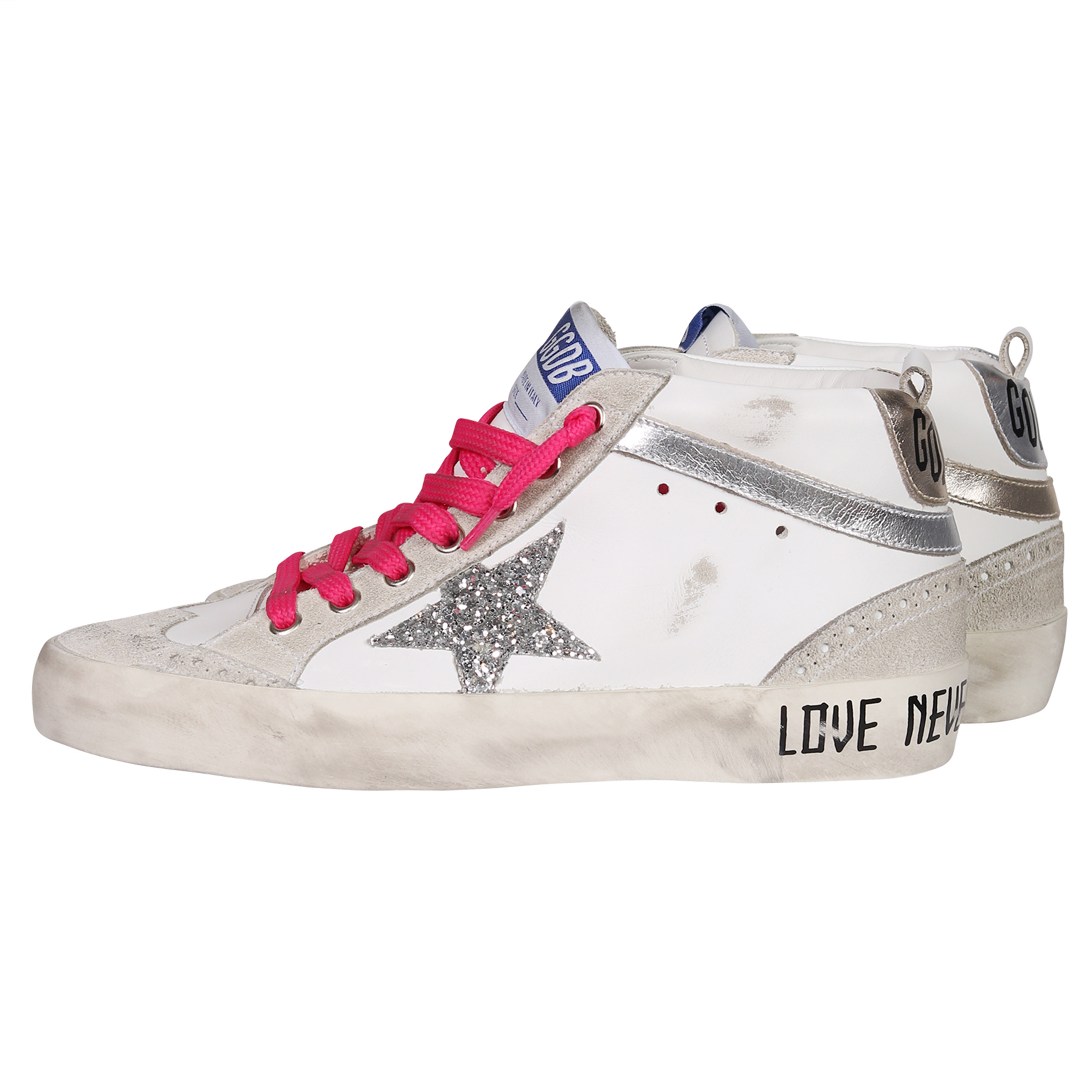 Golden Goose Sneaker Mid Star Glitter Laminated Wave Star