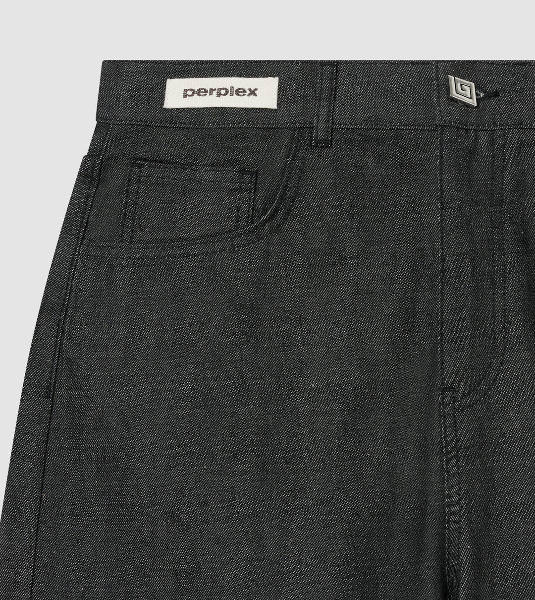 PERPLEX Japanese Raw Denim Shorts in Black